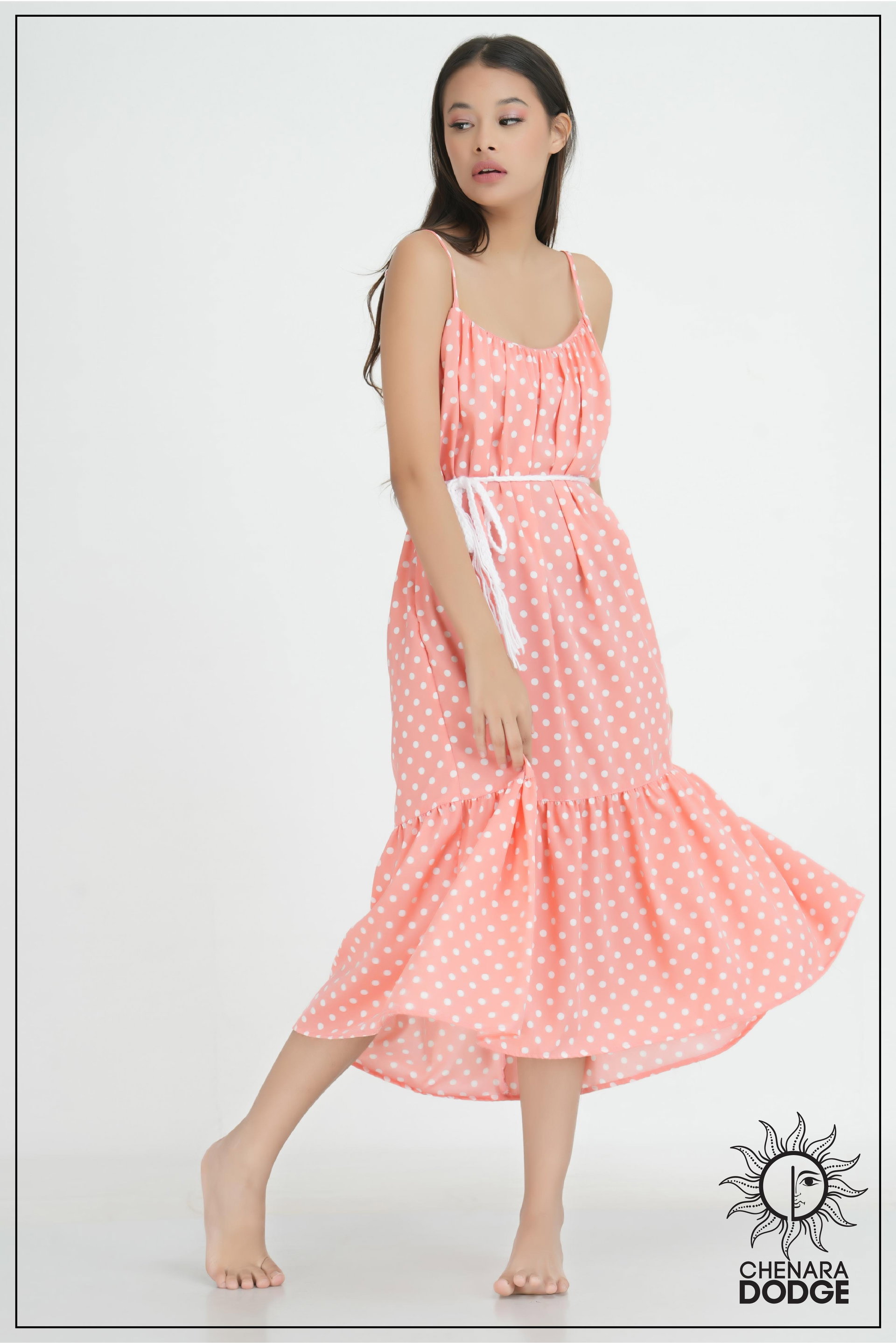 FELICIA STRAP MIDI DRESS
