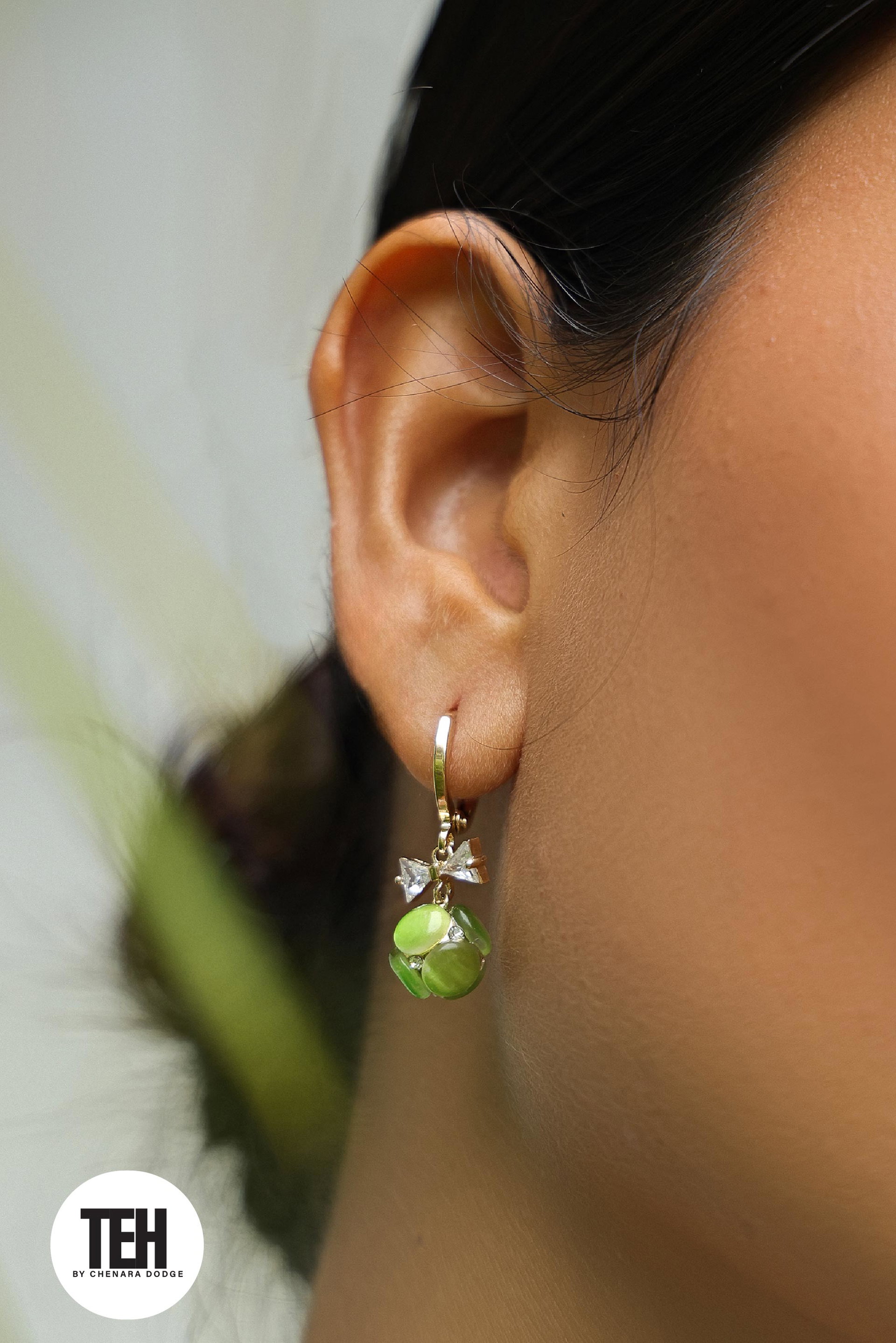 Faux Jade Earrings