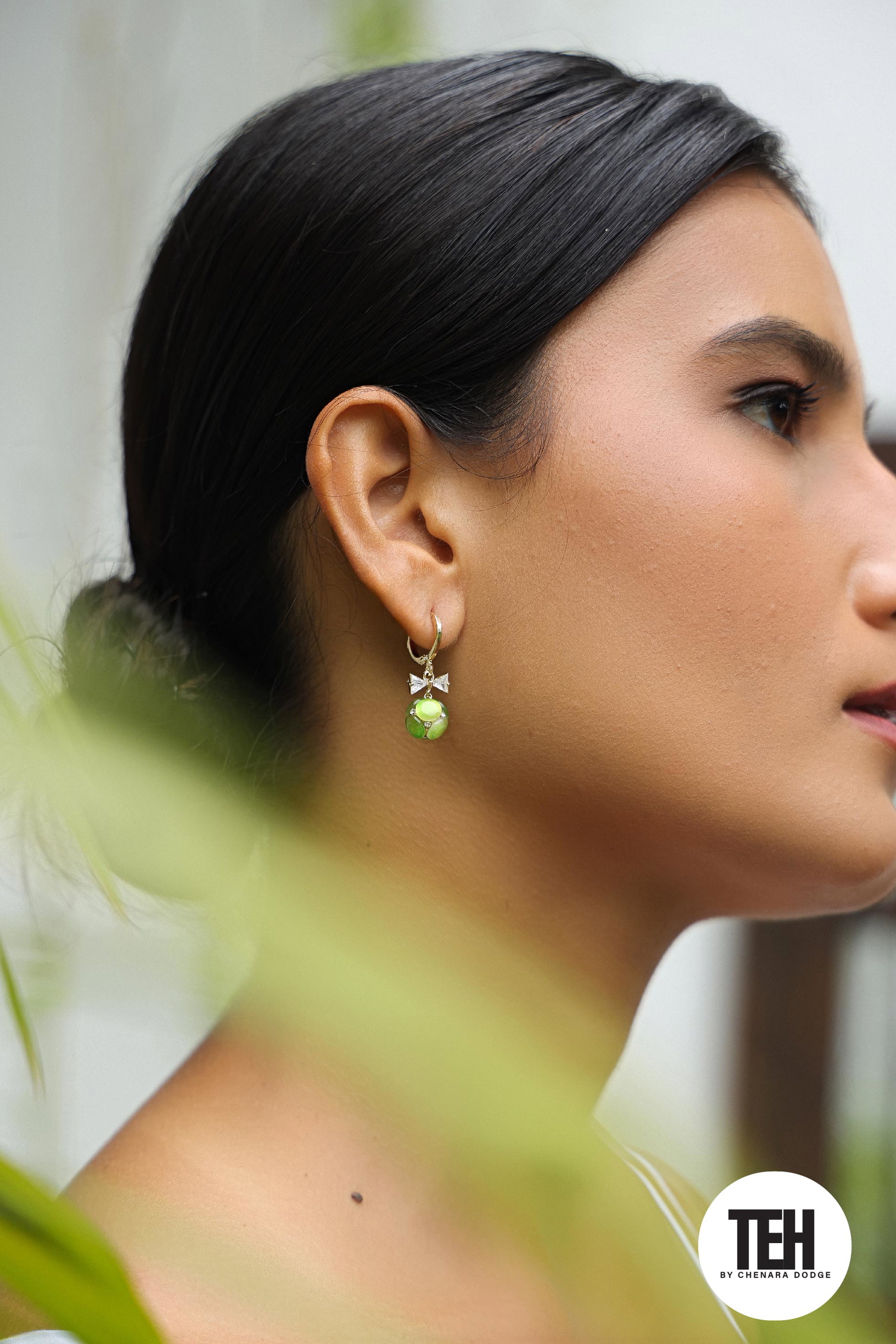 Faux Jade Earrings