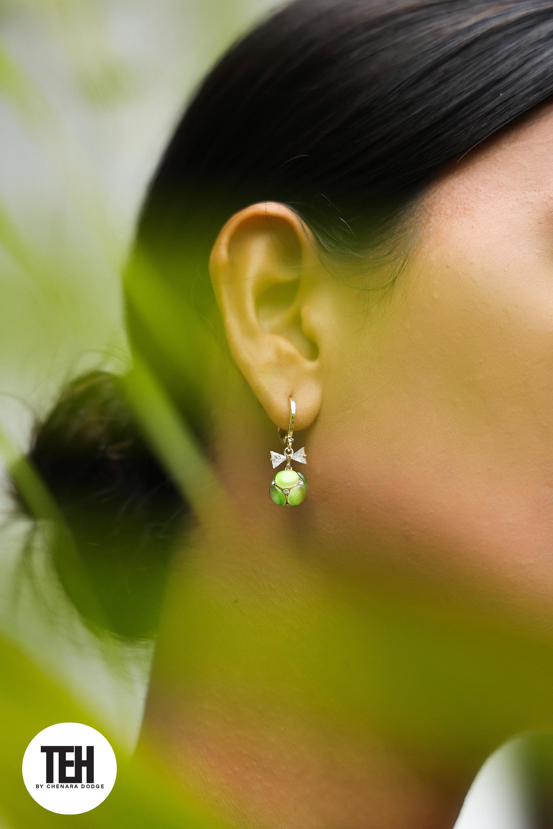 Faux Jade Earrings
