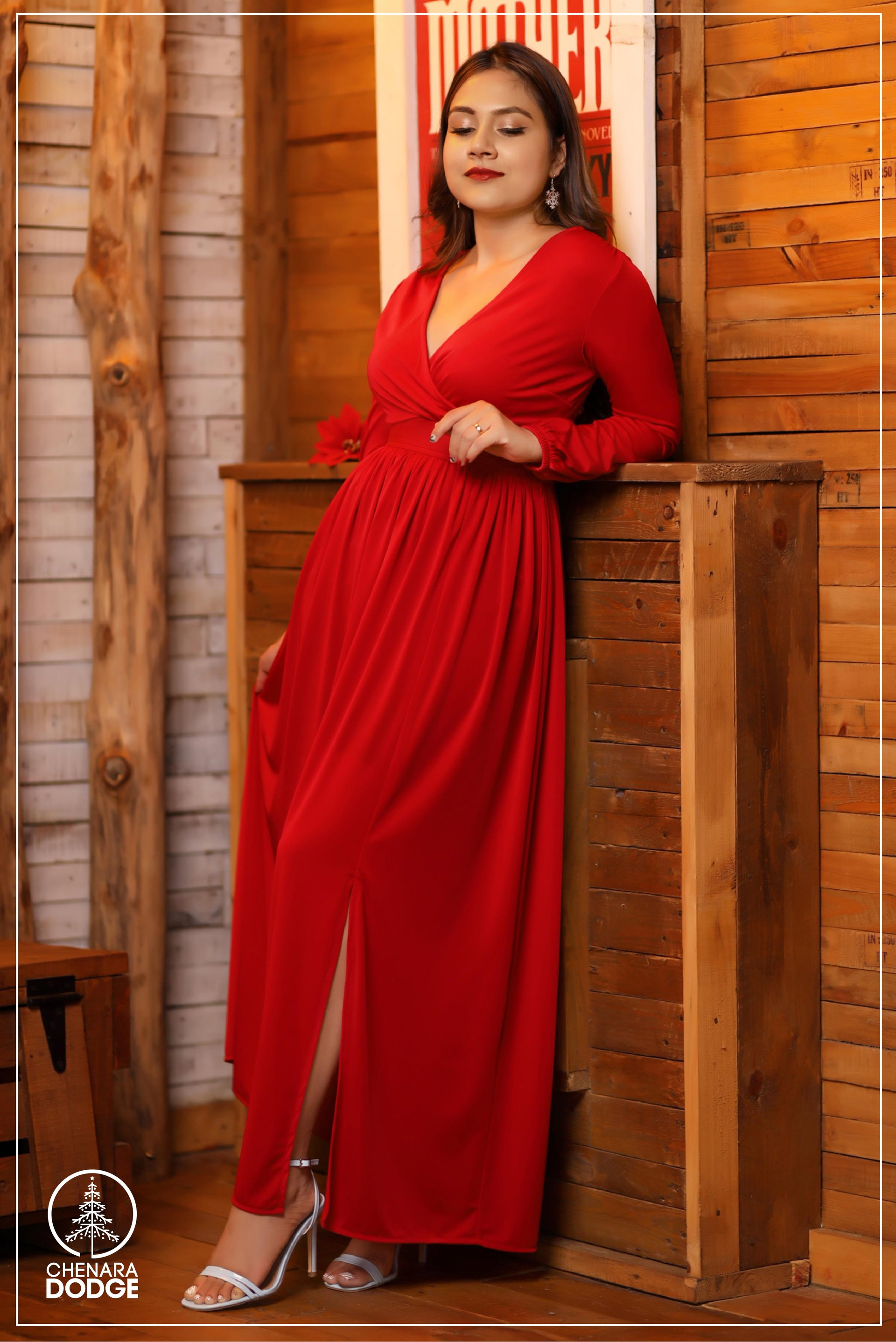 HAILEY CROSS-OVER MAXI DRESS