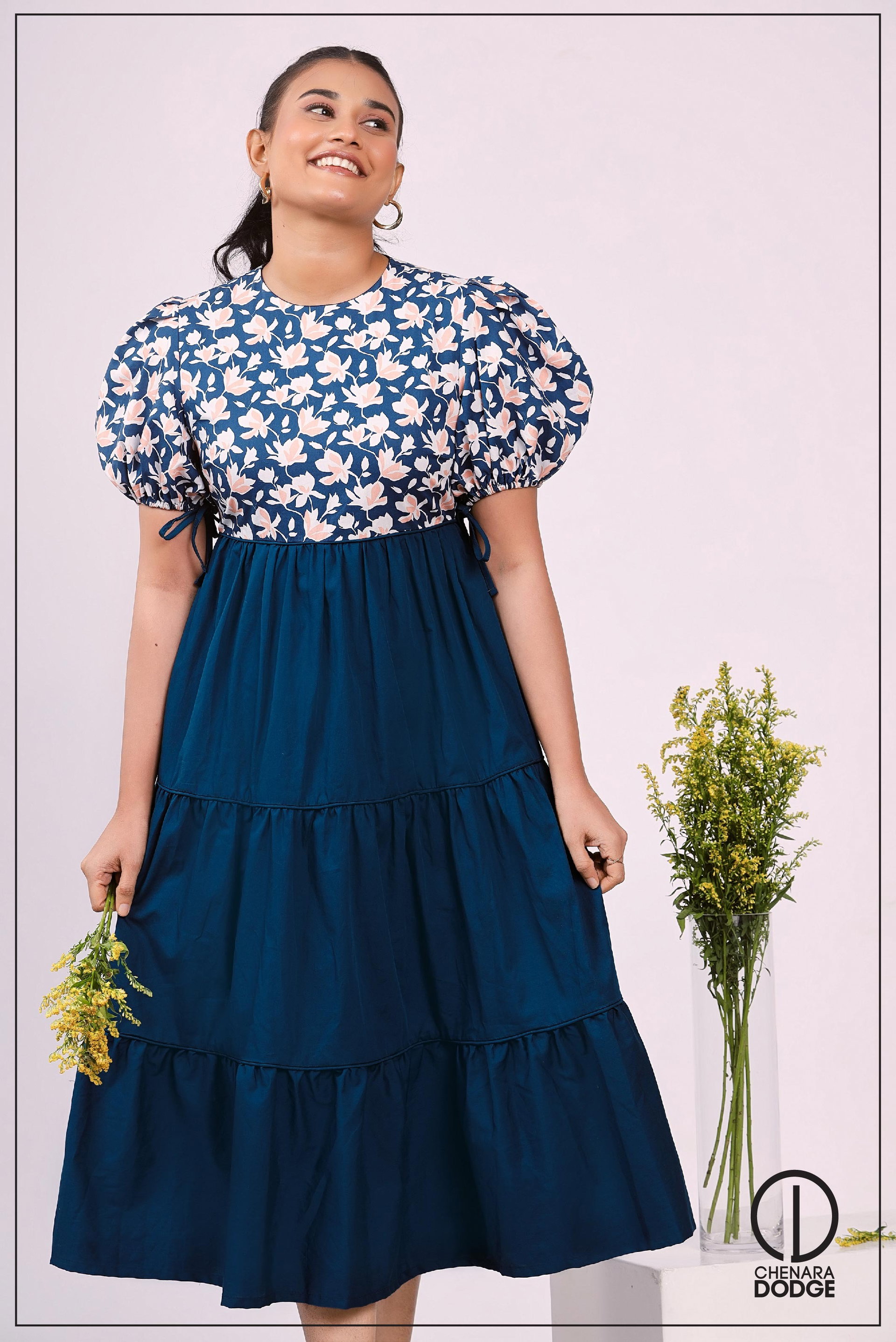 HAZEL HIGH NECK MIDI DRESS
