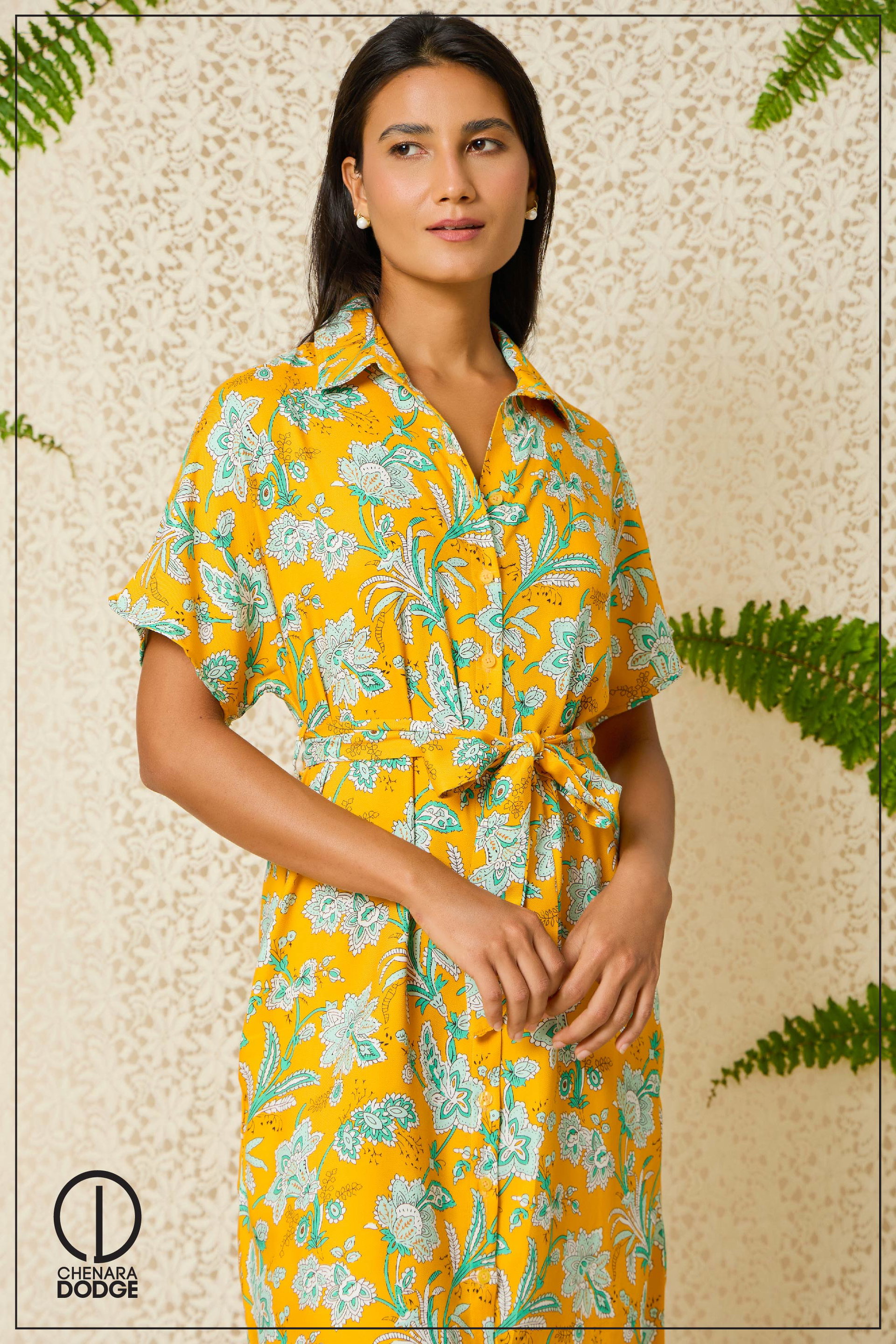 HAZEL TIE-UP MIDI DRESS