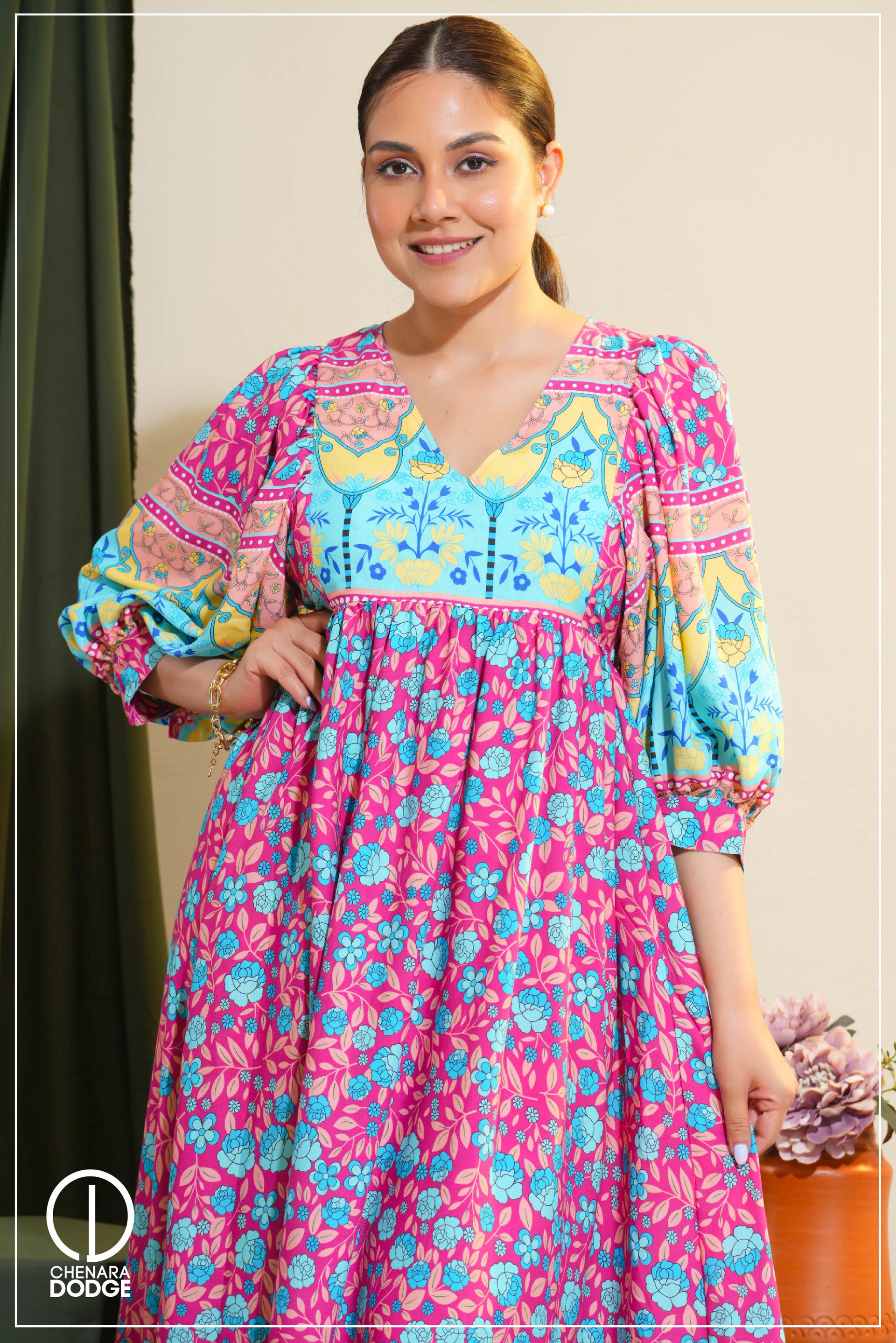 HAZEL V-NECK MAXI DRESS