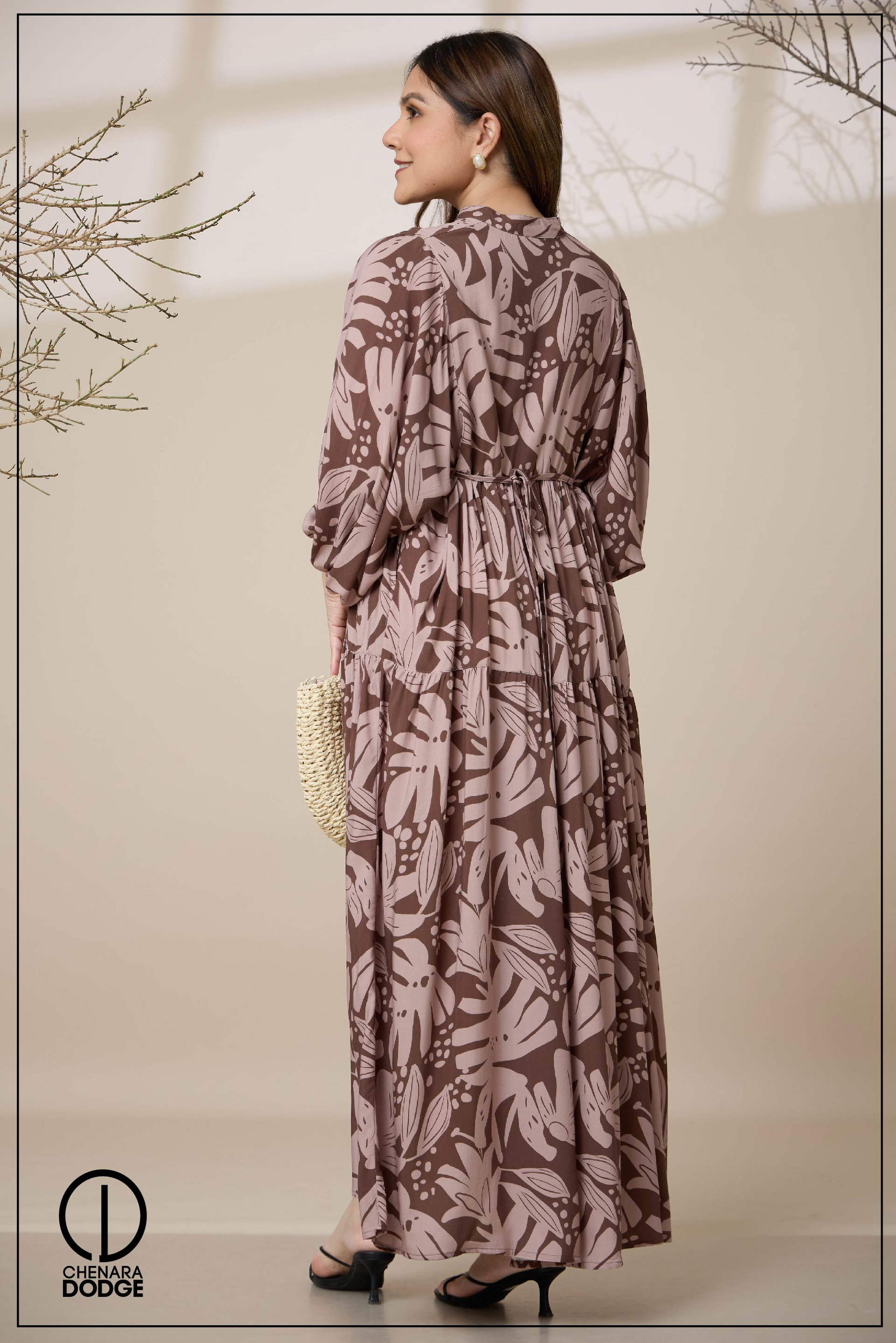 HELEN BALLOON SLEEVE MAXI DRESS