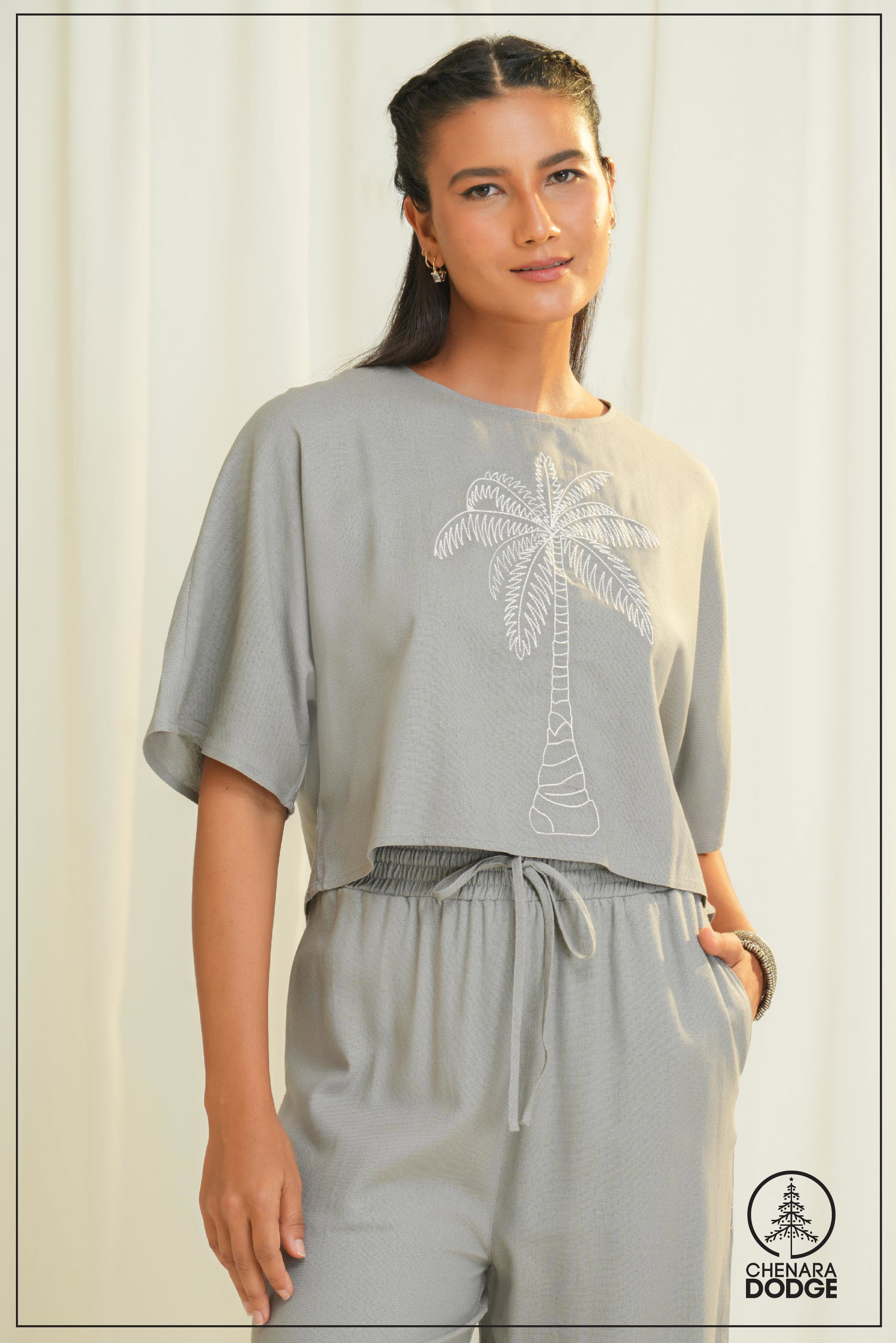 HELEN EMBROIDERED TWO PICE SET