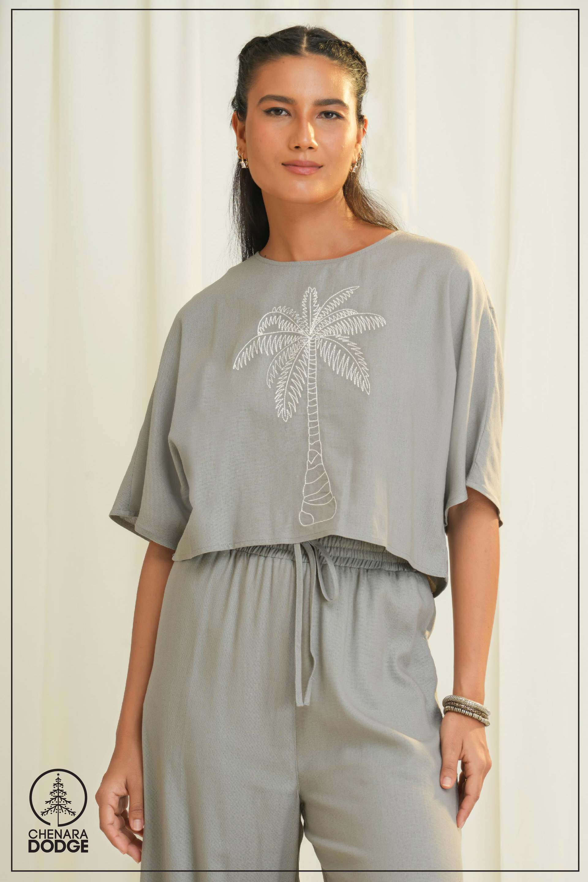HELEN EMBROIDERED TWO PICE SET