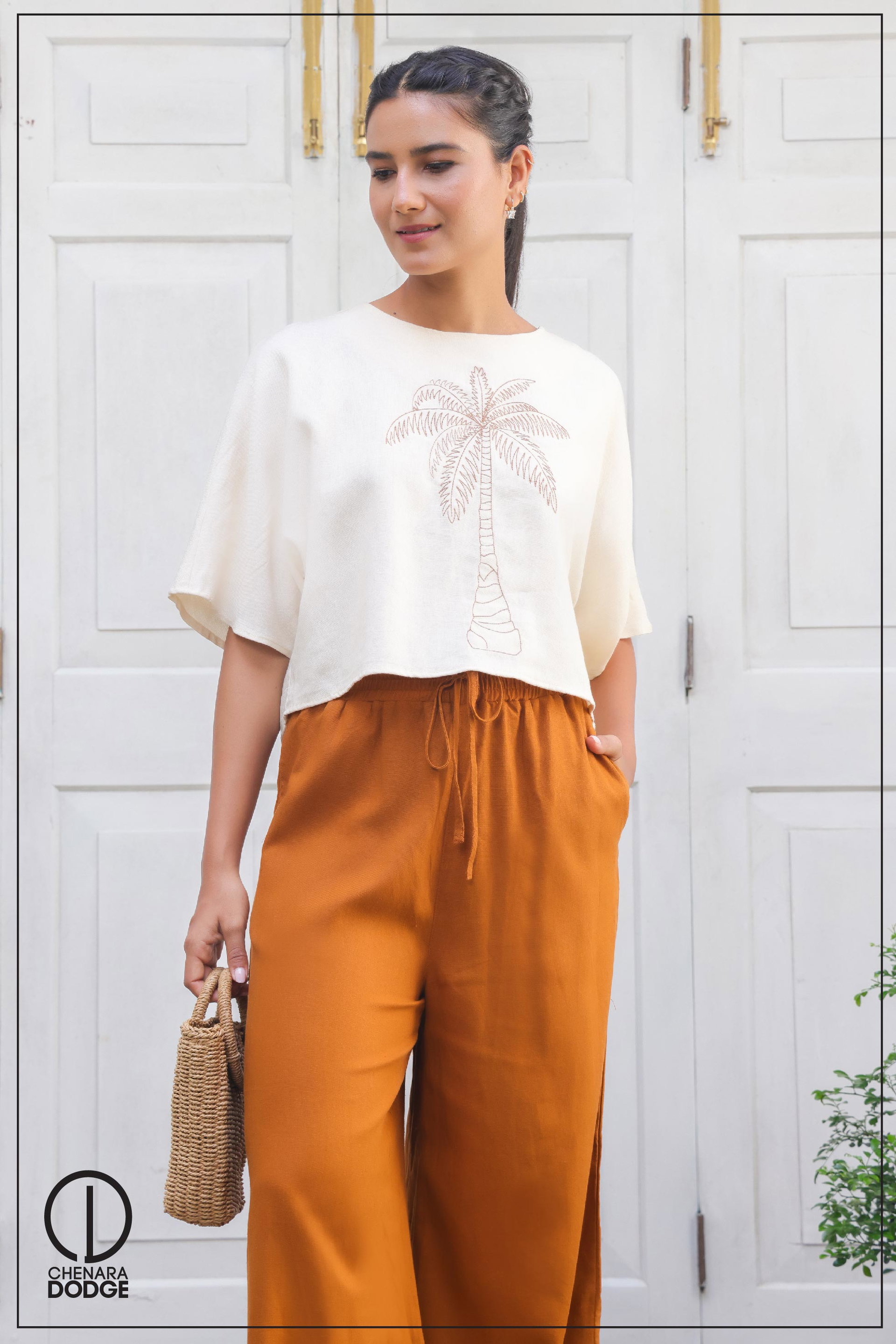 HELEN EMBROIDERED TWO PICE SET