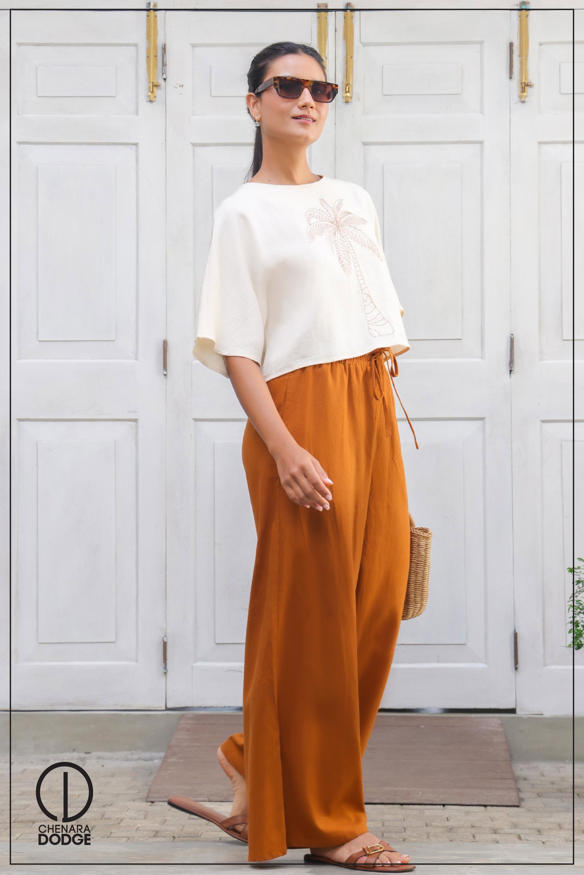 HELEN EMBROIDERED TWO PICE SET