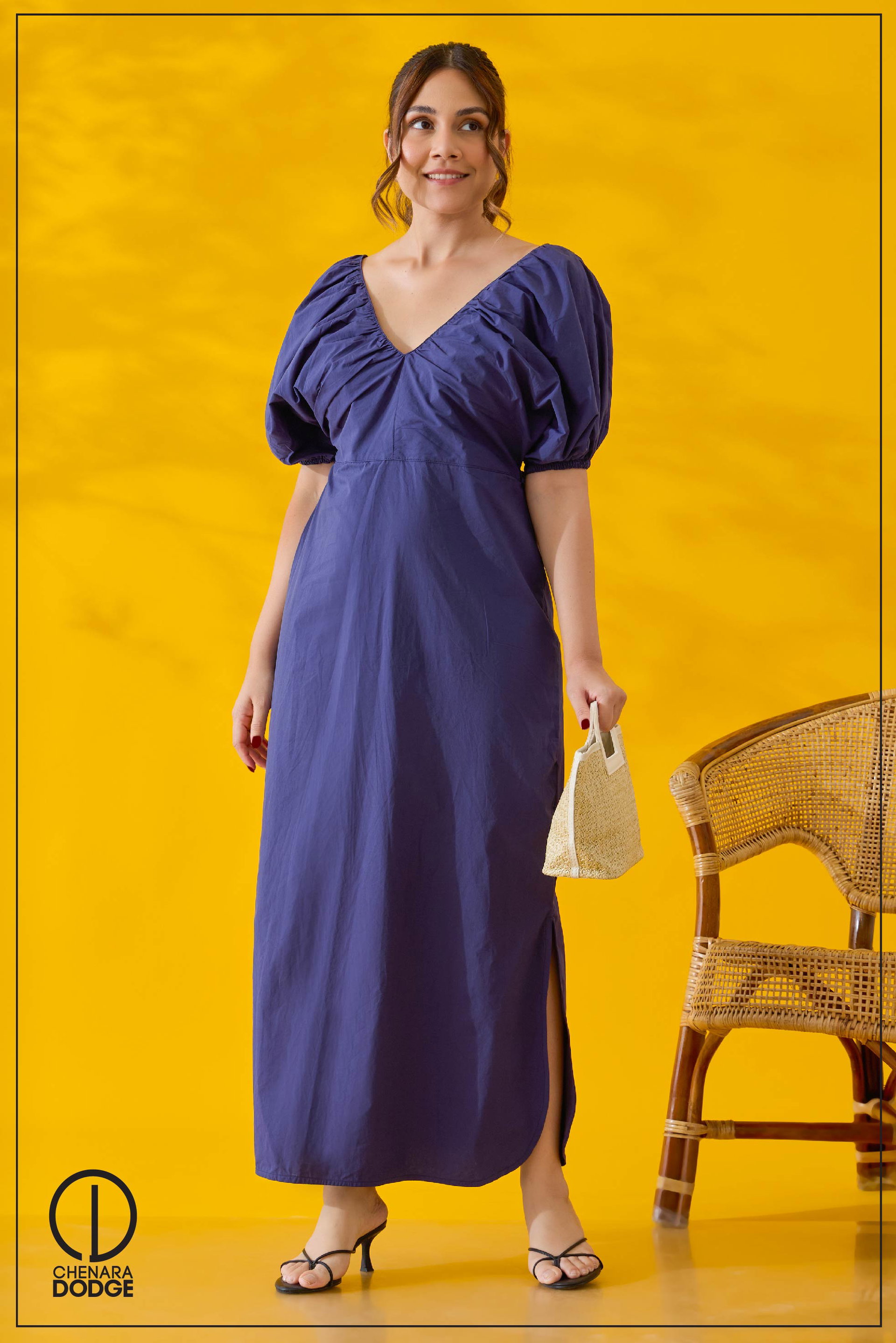 HOLLY V NECK MAXI DRESS