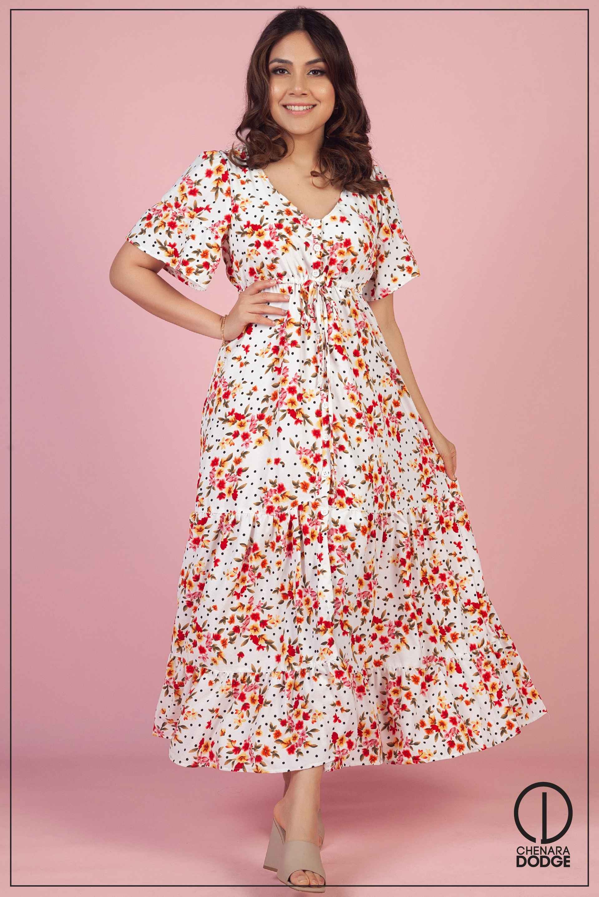 ISABEL V-NECK MAXI DRESS