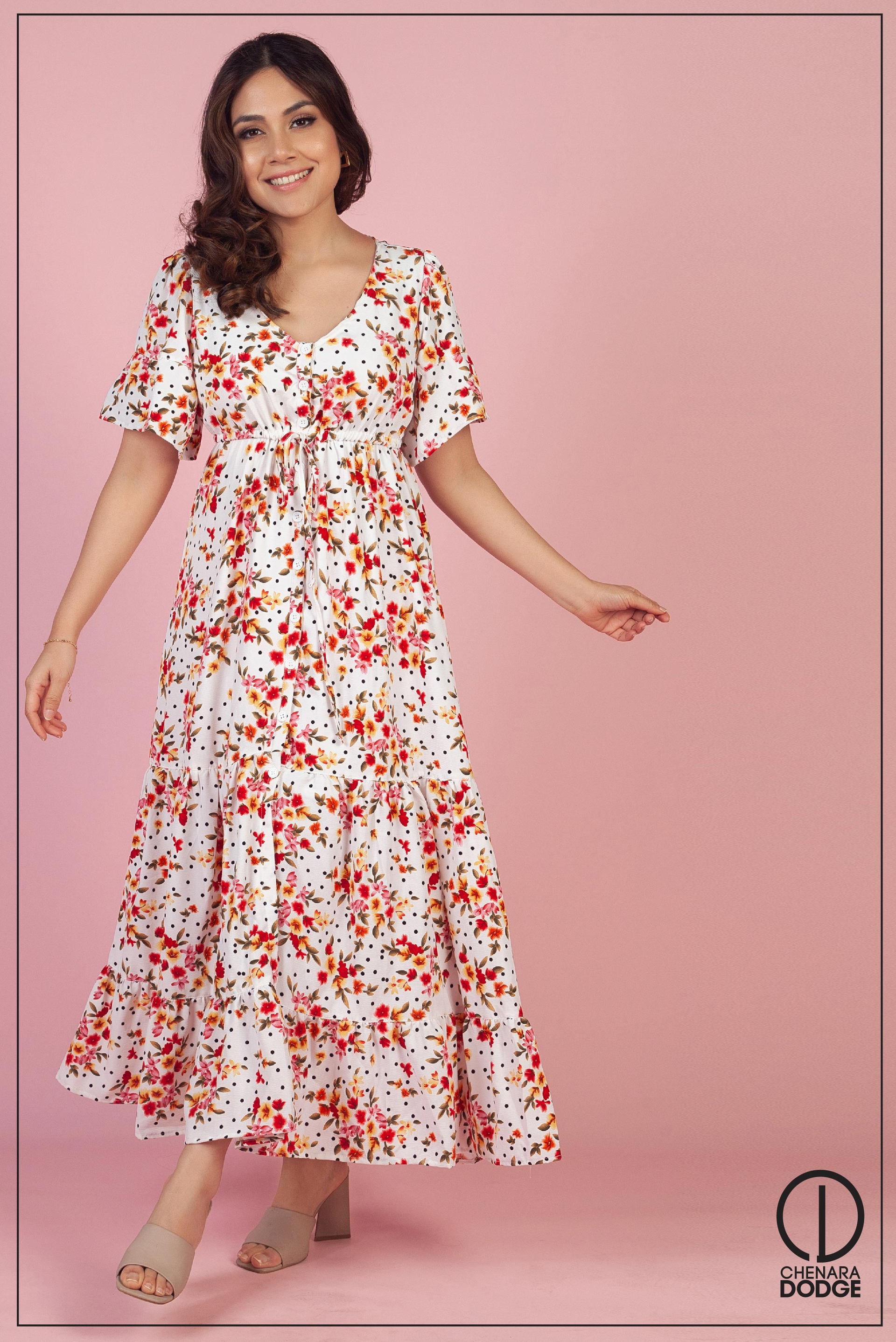 ISABEL V-NECK MAXI DRESS