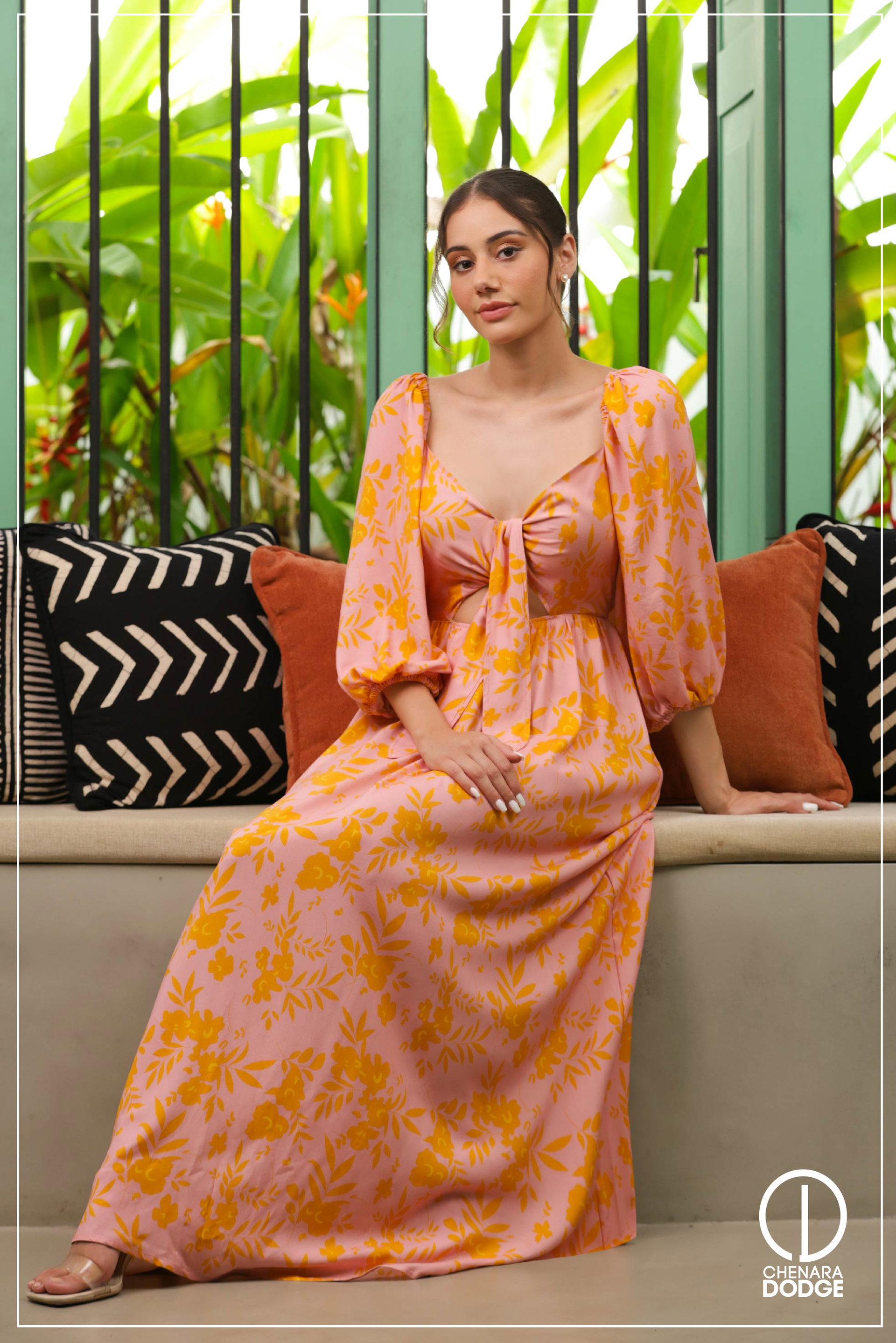 JADE FRONT TIE-UP MAXI DRESS