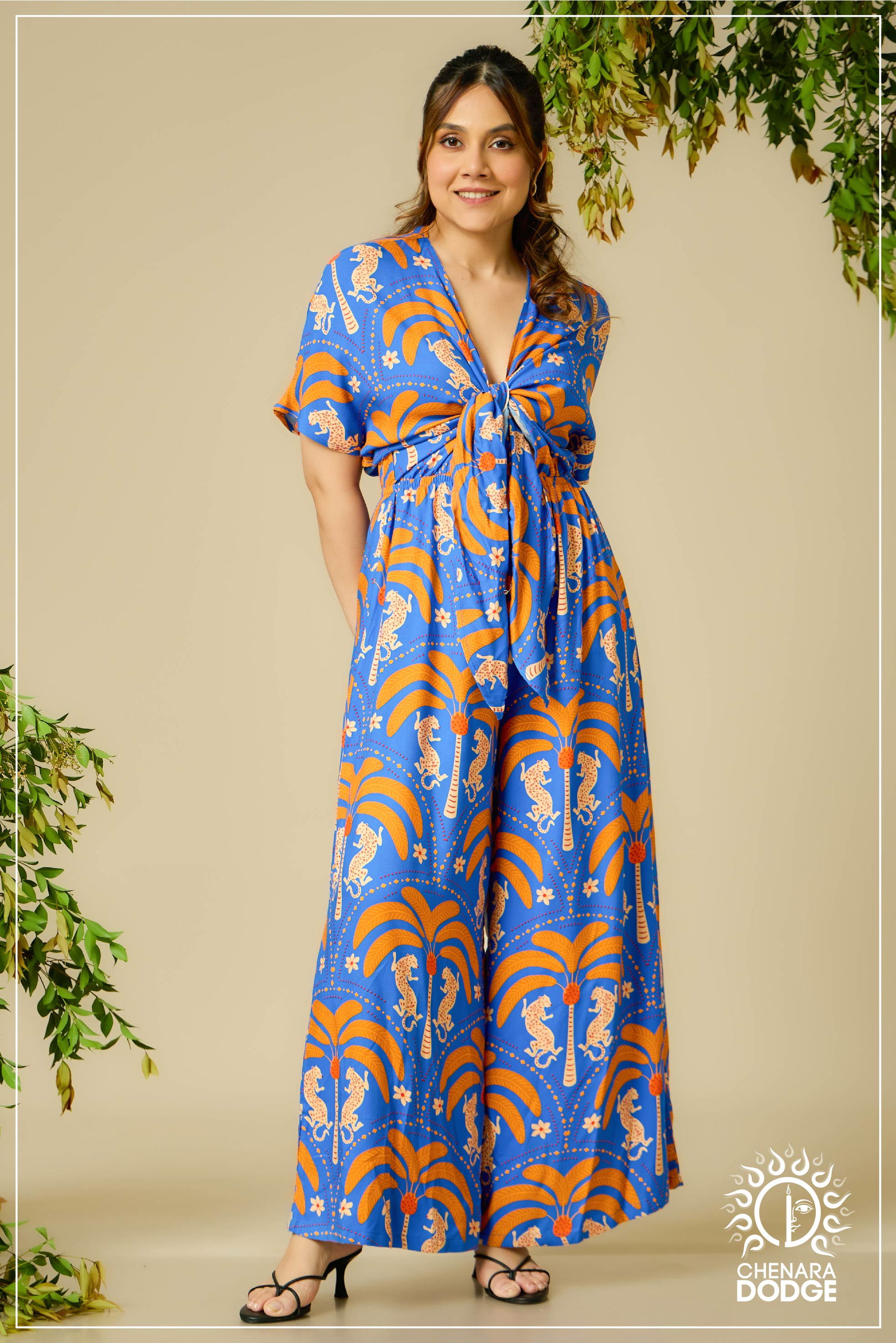 Blue Orange print