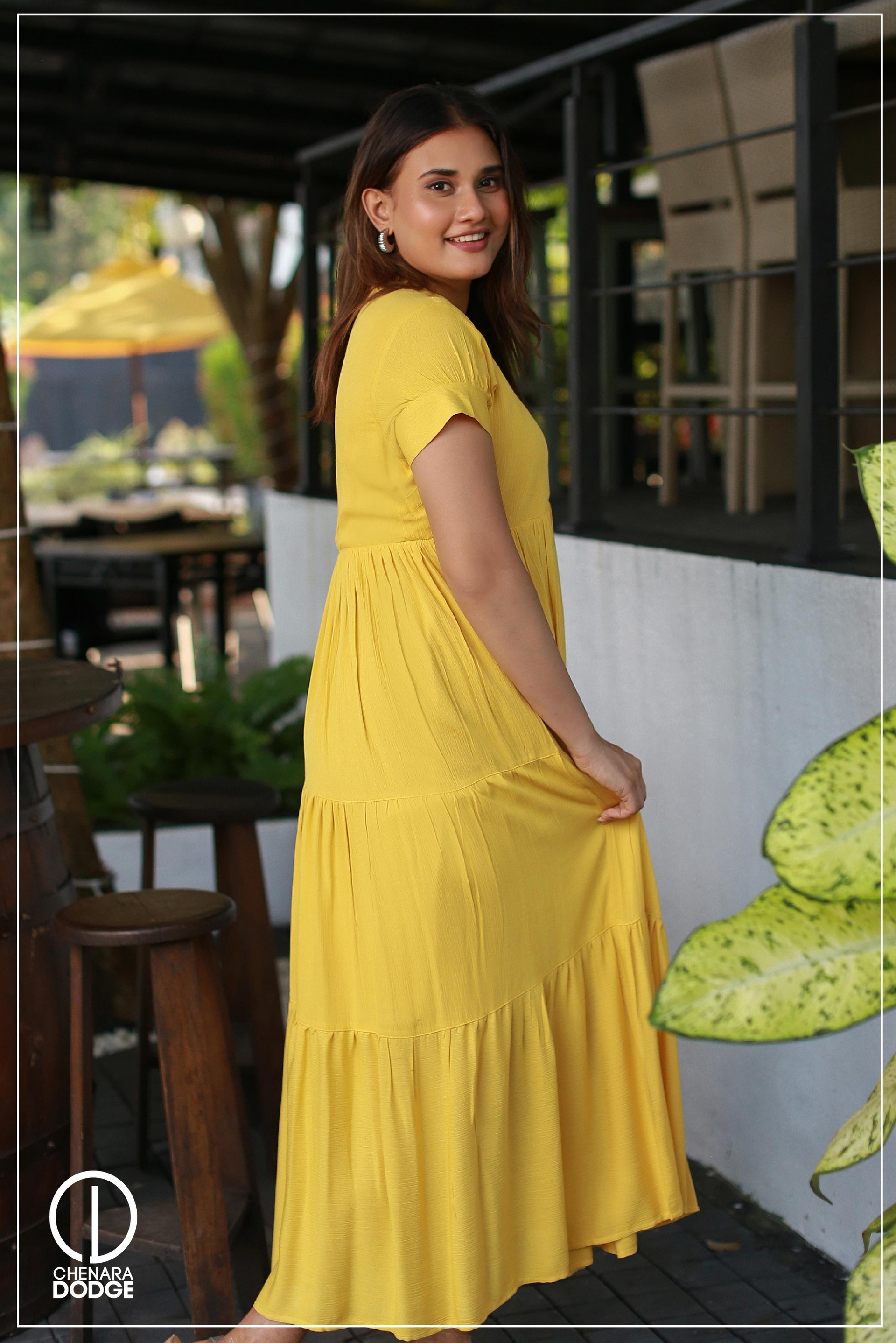 JENNI HIGH NECK MIDI DRESS