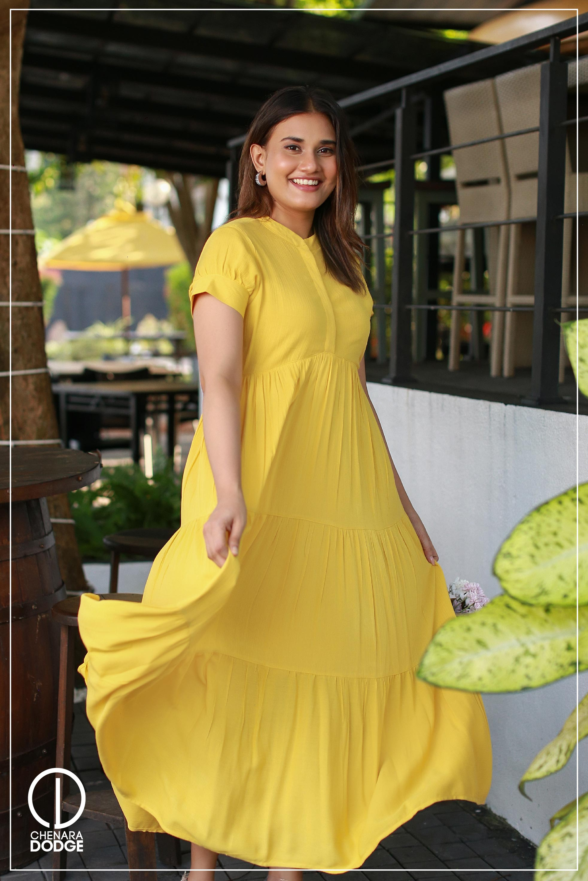 JENNI HIGH NECK MIDI DRESS