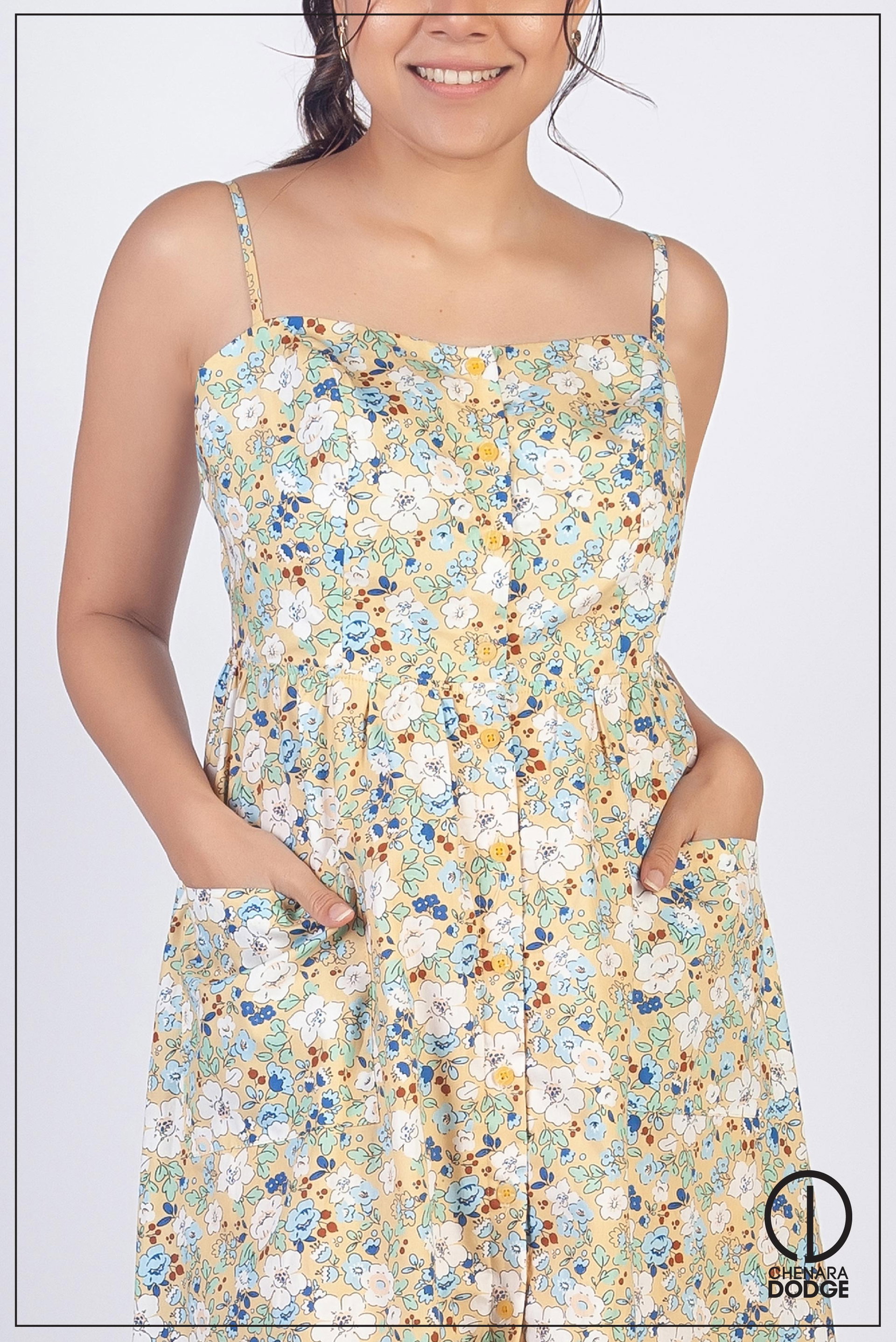 KIARA POCKET DETAIL MIDI DRESS