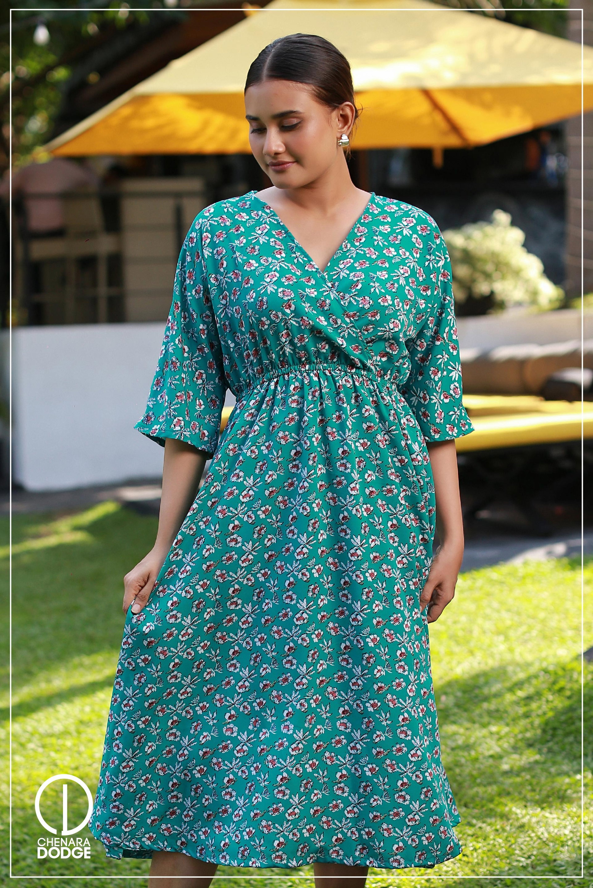 KIARA PRINTED MIDI DRESS