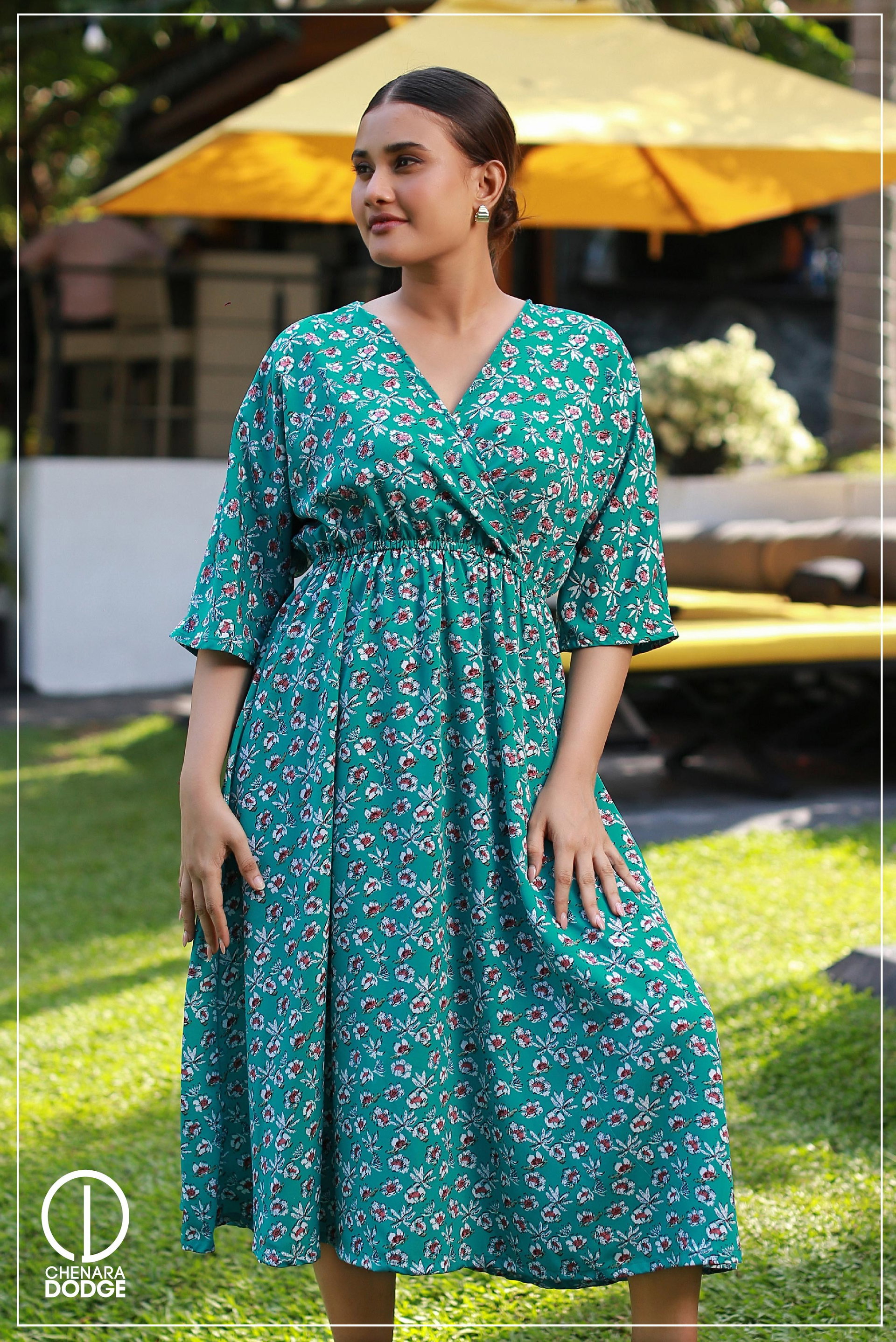 KIARA PRINTED MIDI DRESS