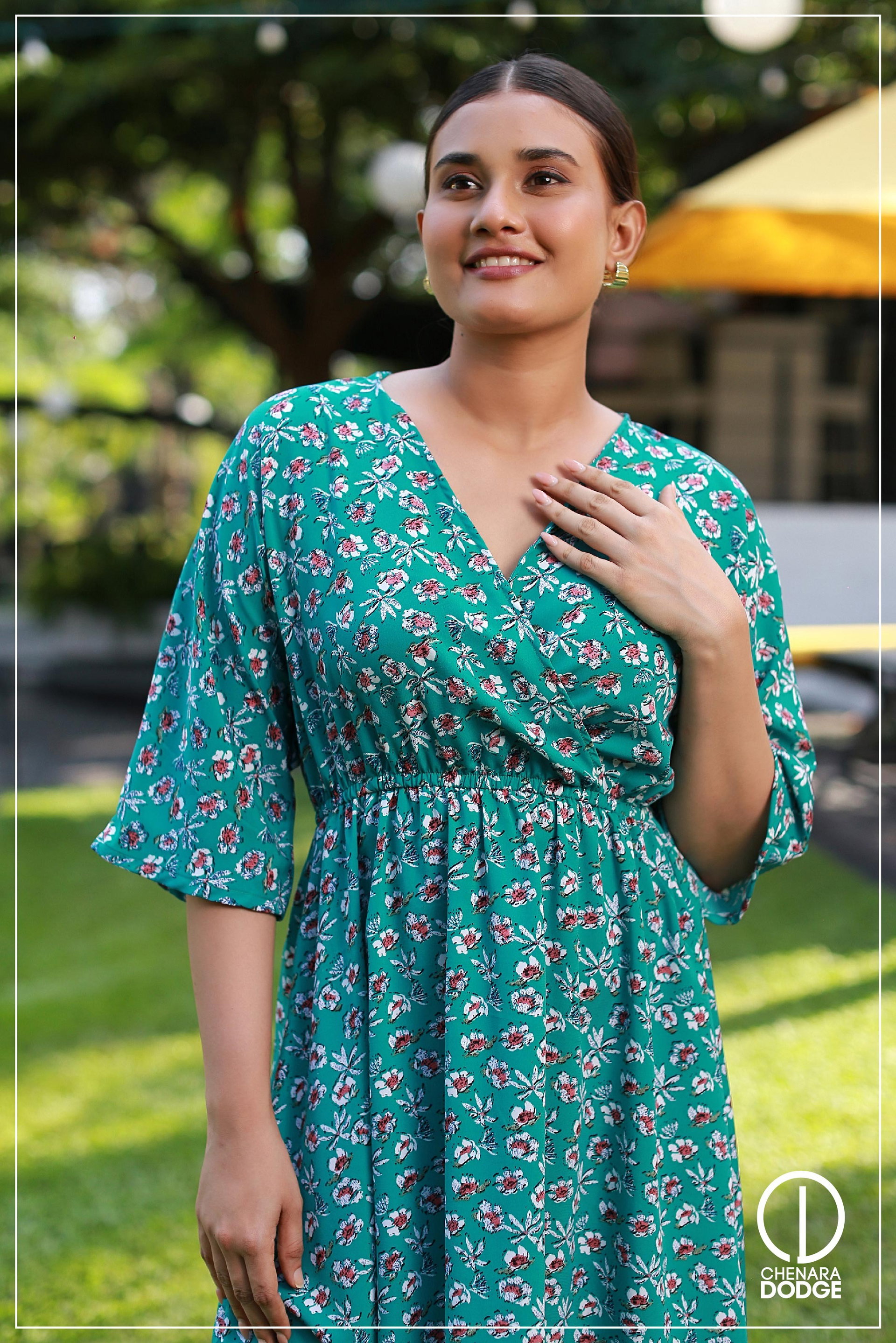 KIARA PRINTED MIDI DRESS