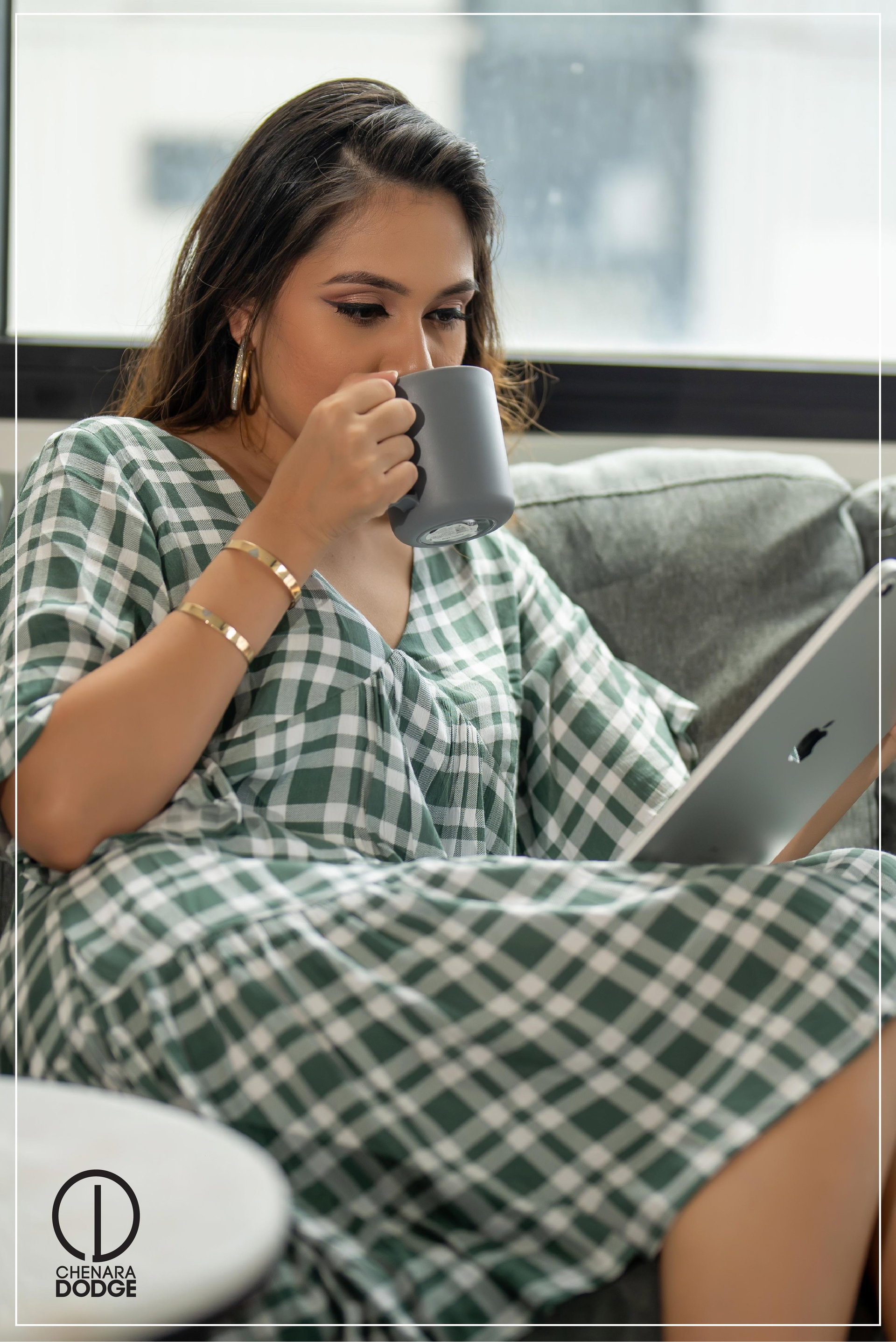 KIARA V NECK MINI DRESS