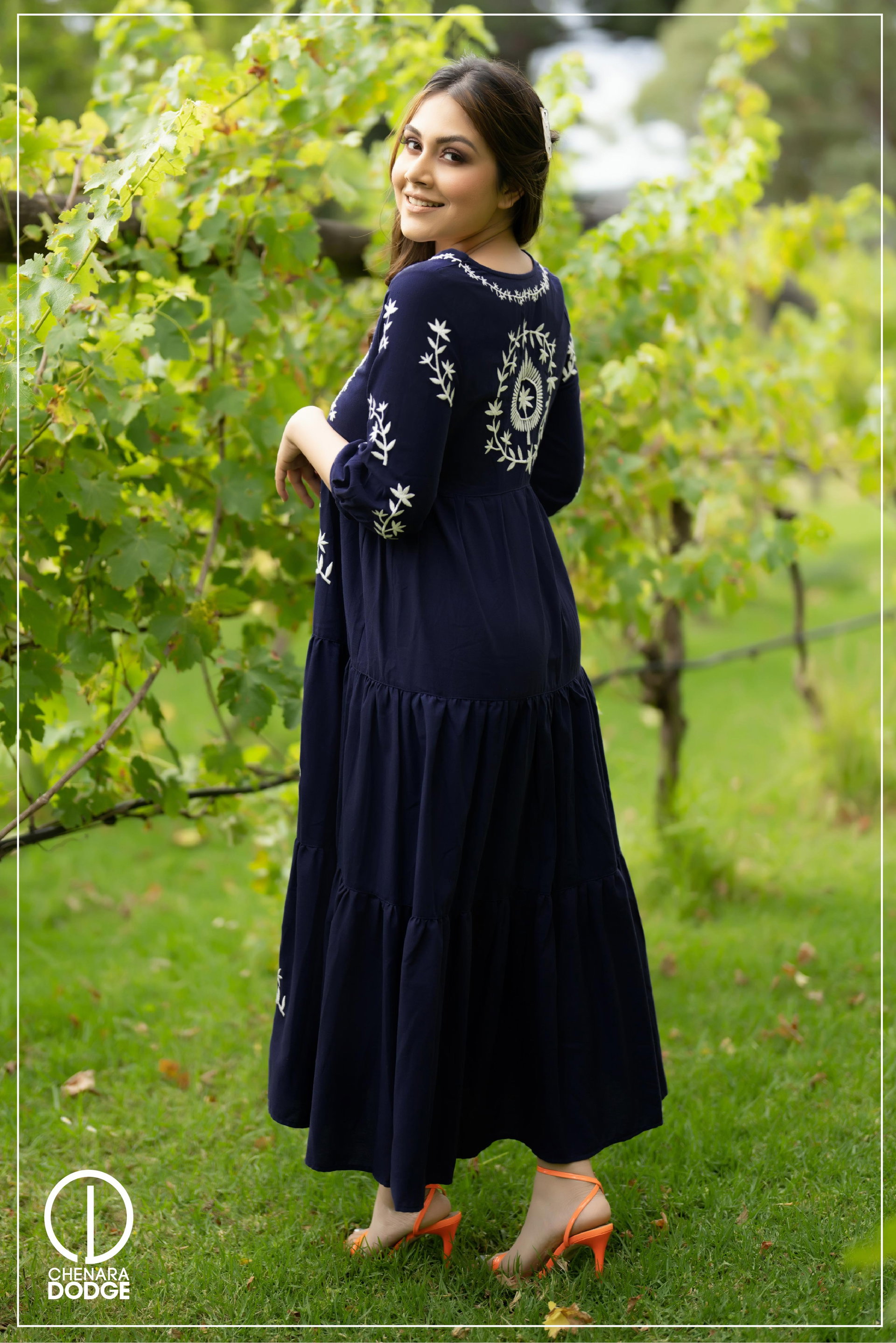 KYLIE EMBROIDERED MAXI DRESS-