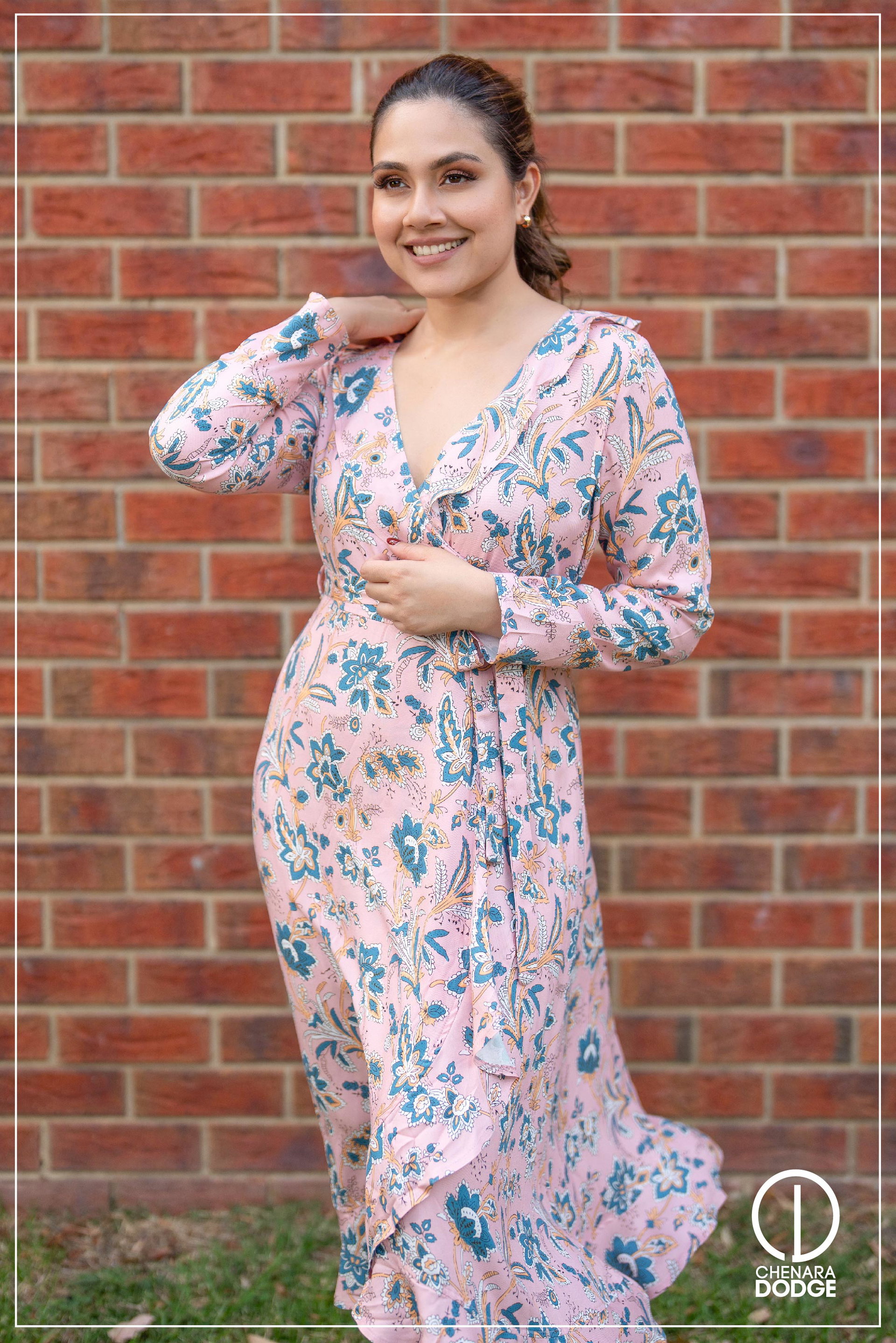 KYLIE FRILL MIDI DRESS