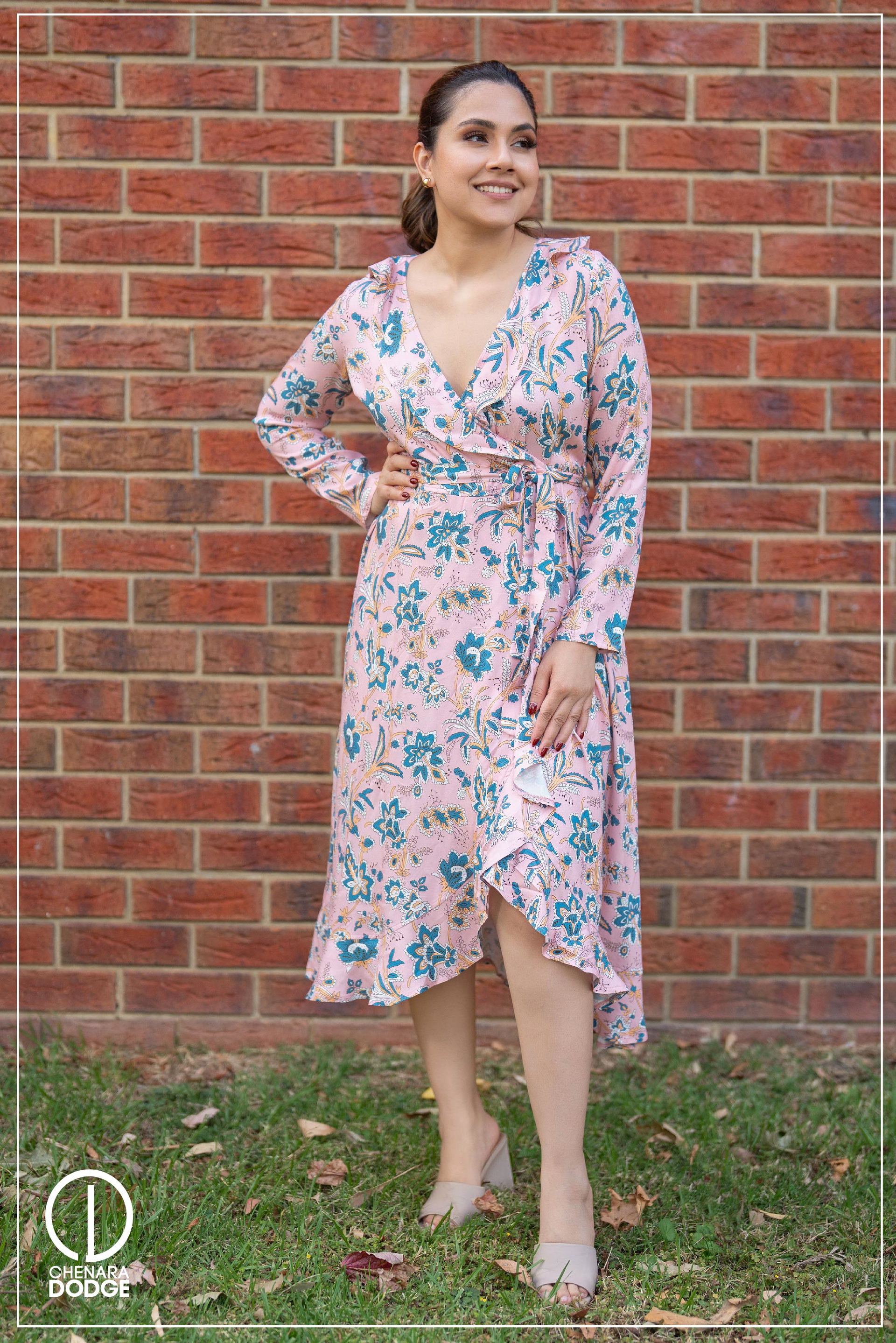 KYLIE FRILL MIDI DRESS