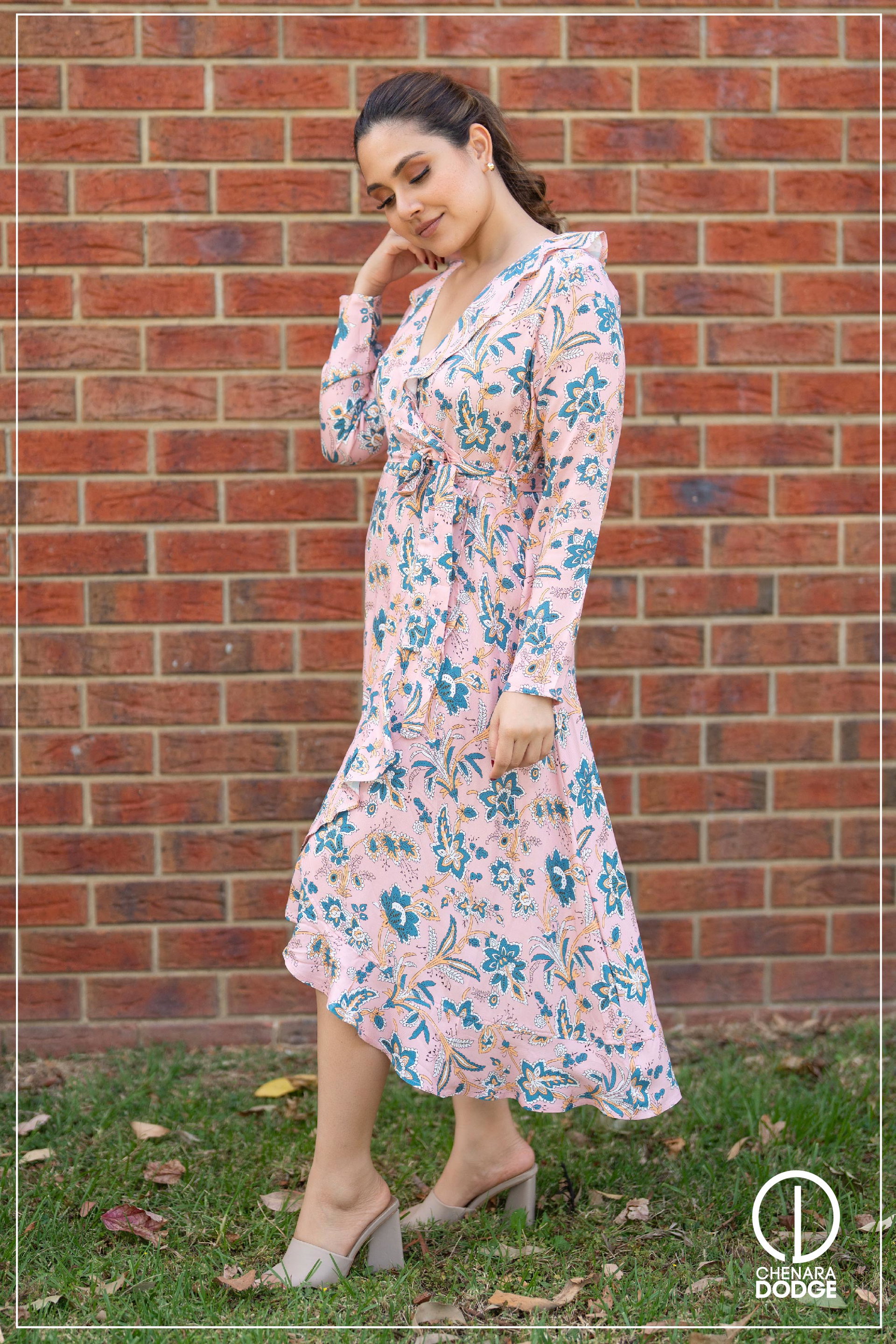 KYLIE FRILL MIDI DRESS