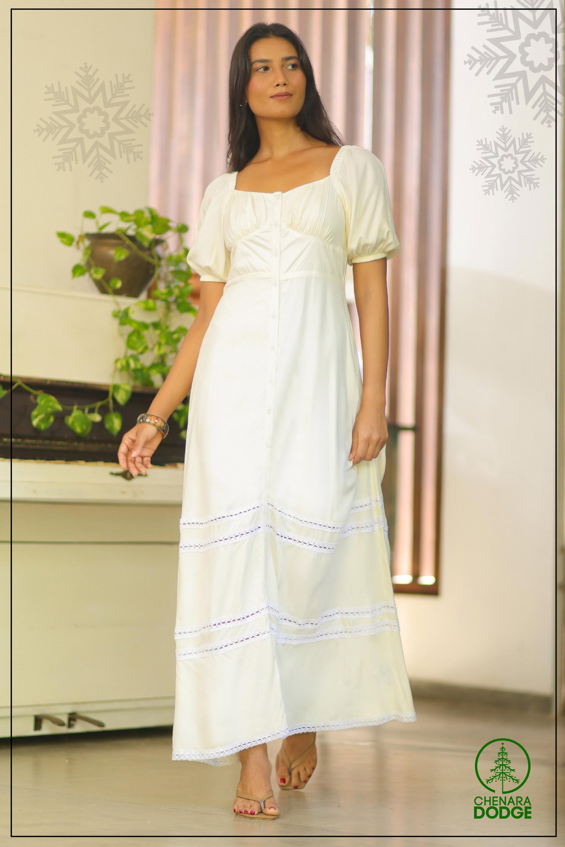 LAYLA PUFF SLEEVE MAXI DRESS