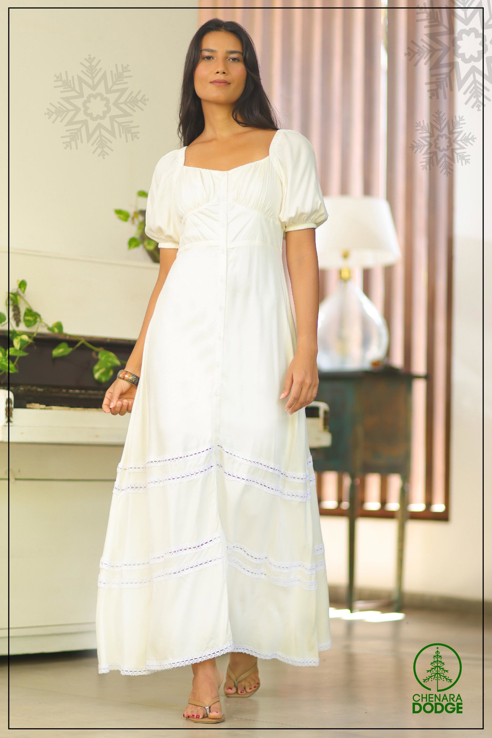 LAYLA PUFF SLEEVE MAXI DRESS