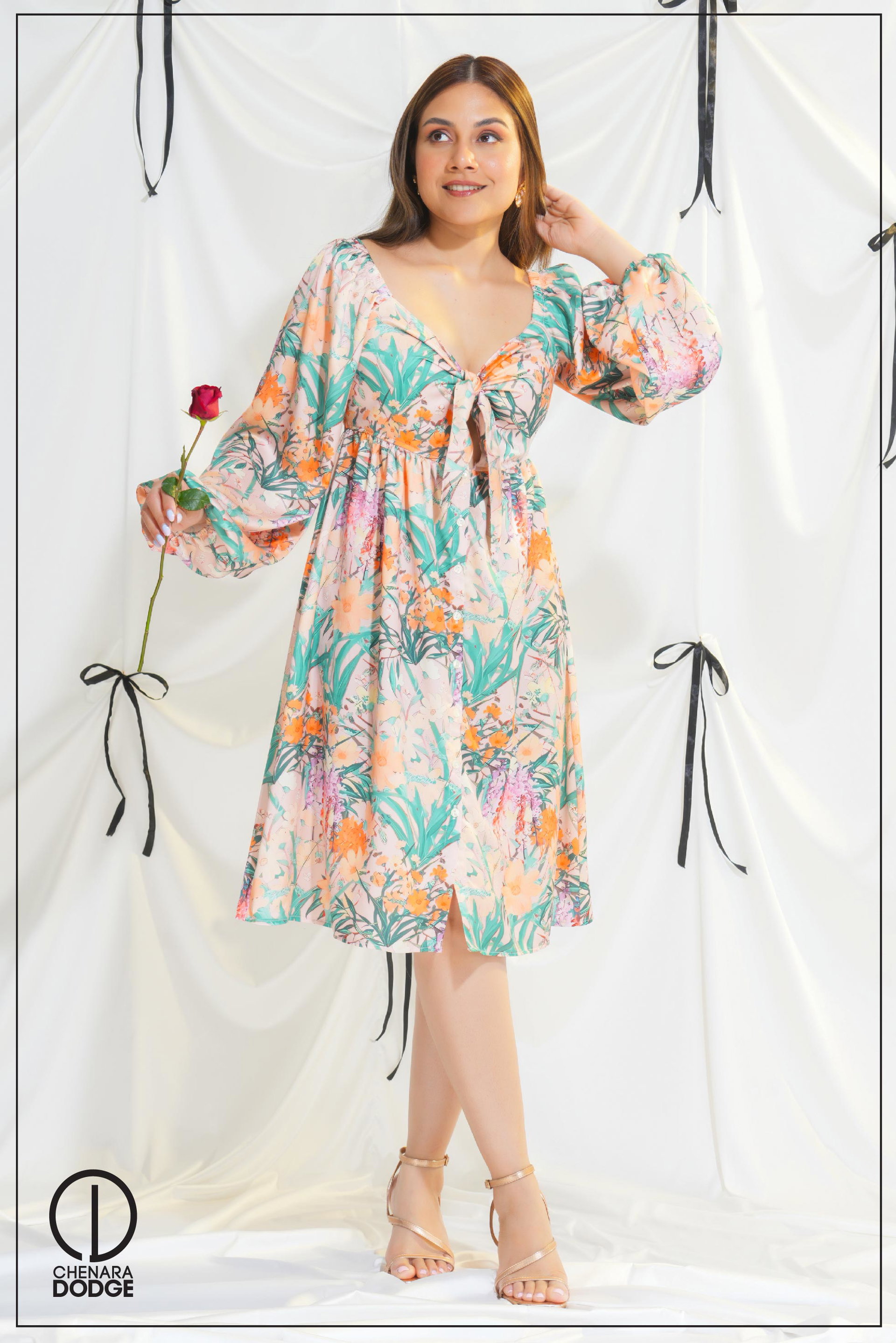 LEIA PUFF SLEEVE MINI DRESS