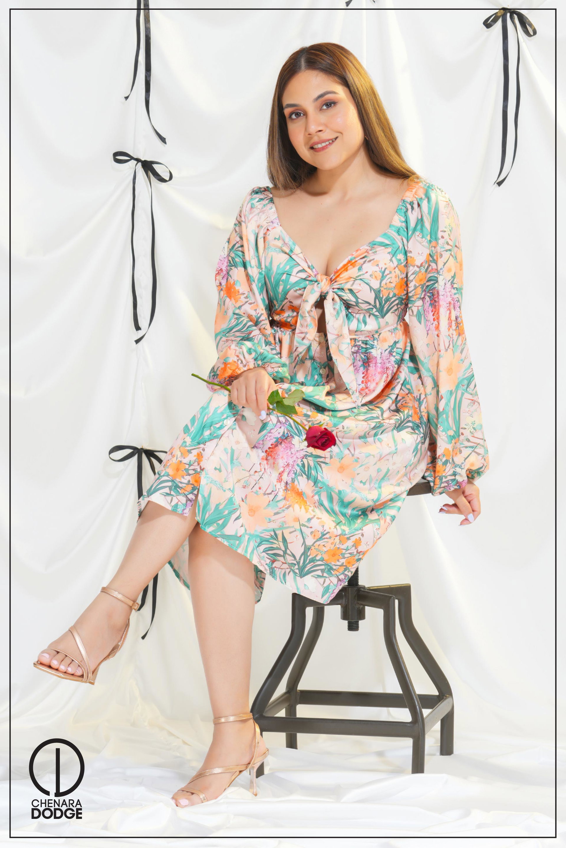 LEIA PUFF SLEEVE MINI DRESS