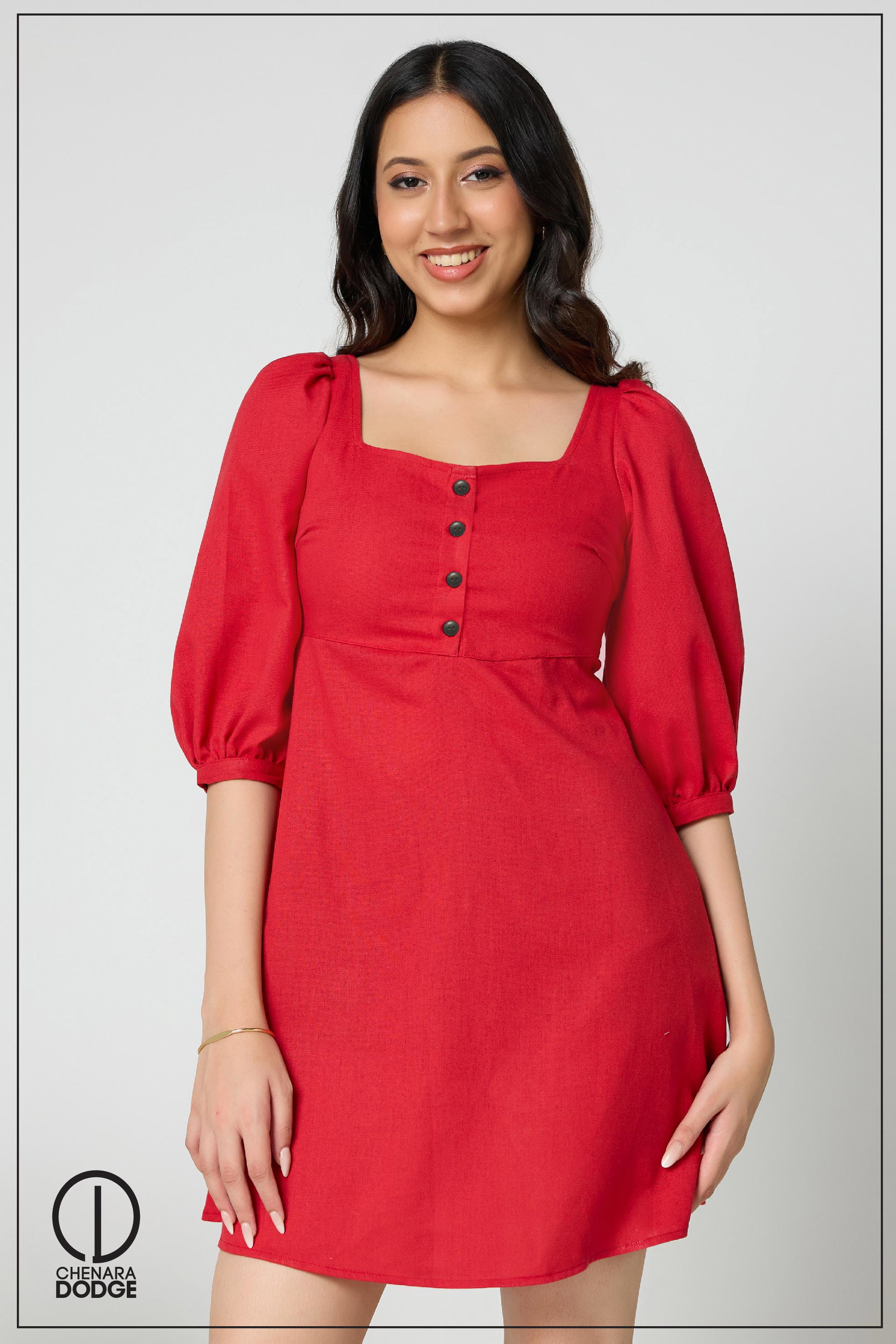 LIAN PUFF SLEEVE MINI DRESS