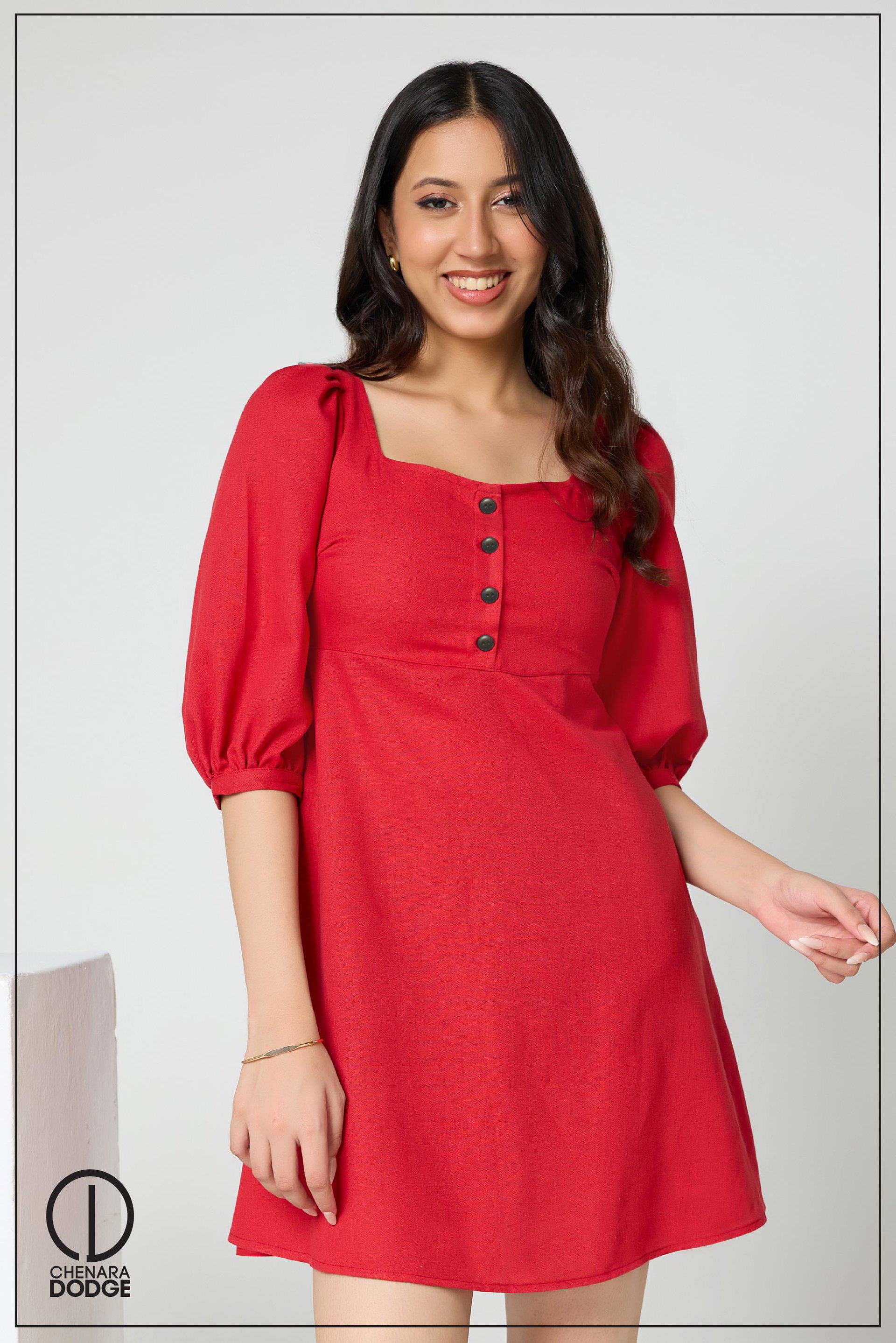 LIAN PUFF SLEEVE MINI DRESS