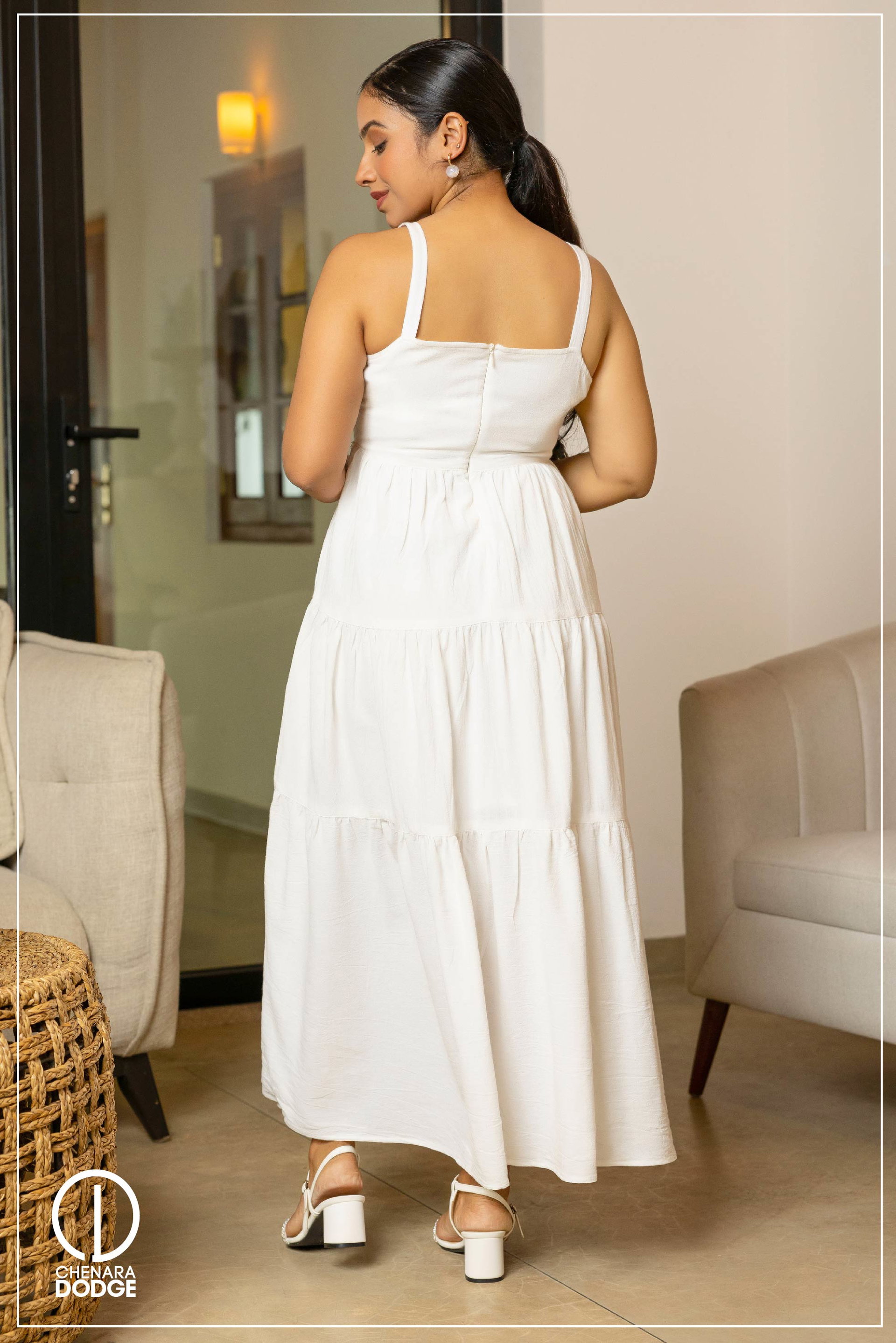 LINDA BOW TIE-UP MAXI DRESS