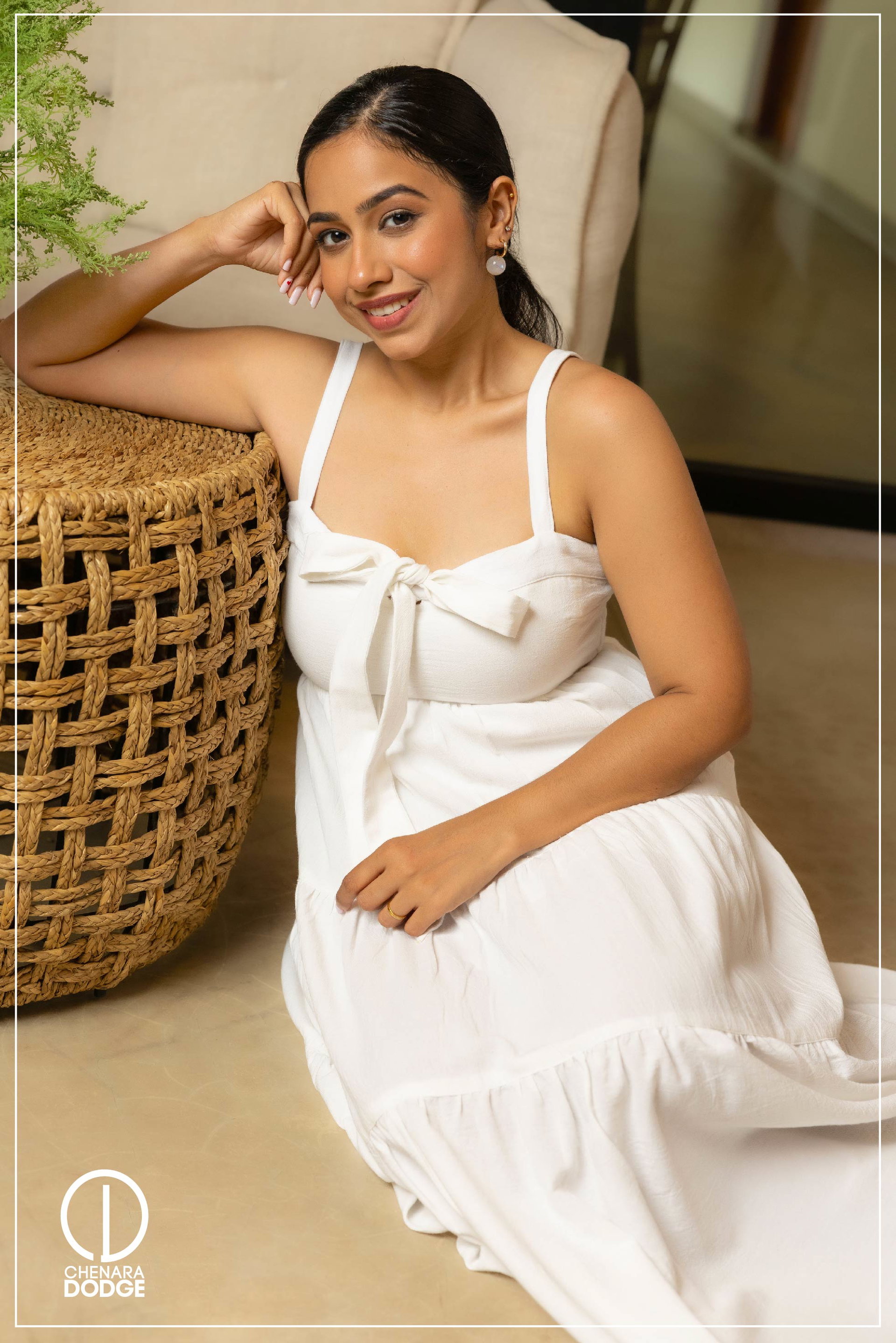 LINDA BOW TIE-UP MAXI DRESS