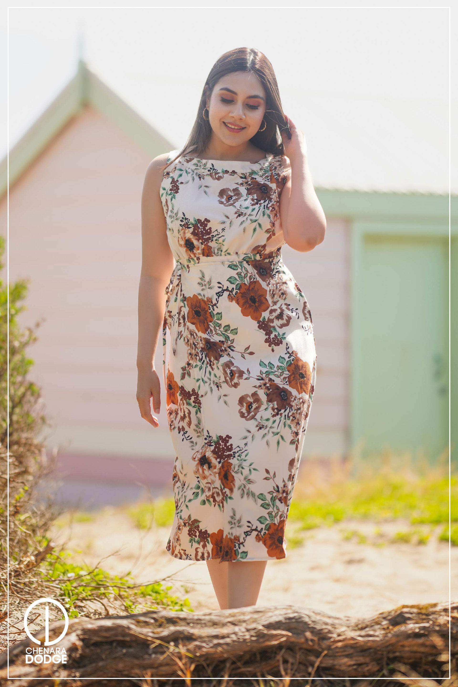 LUISA WRAP MIDI DRESS