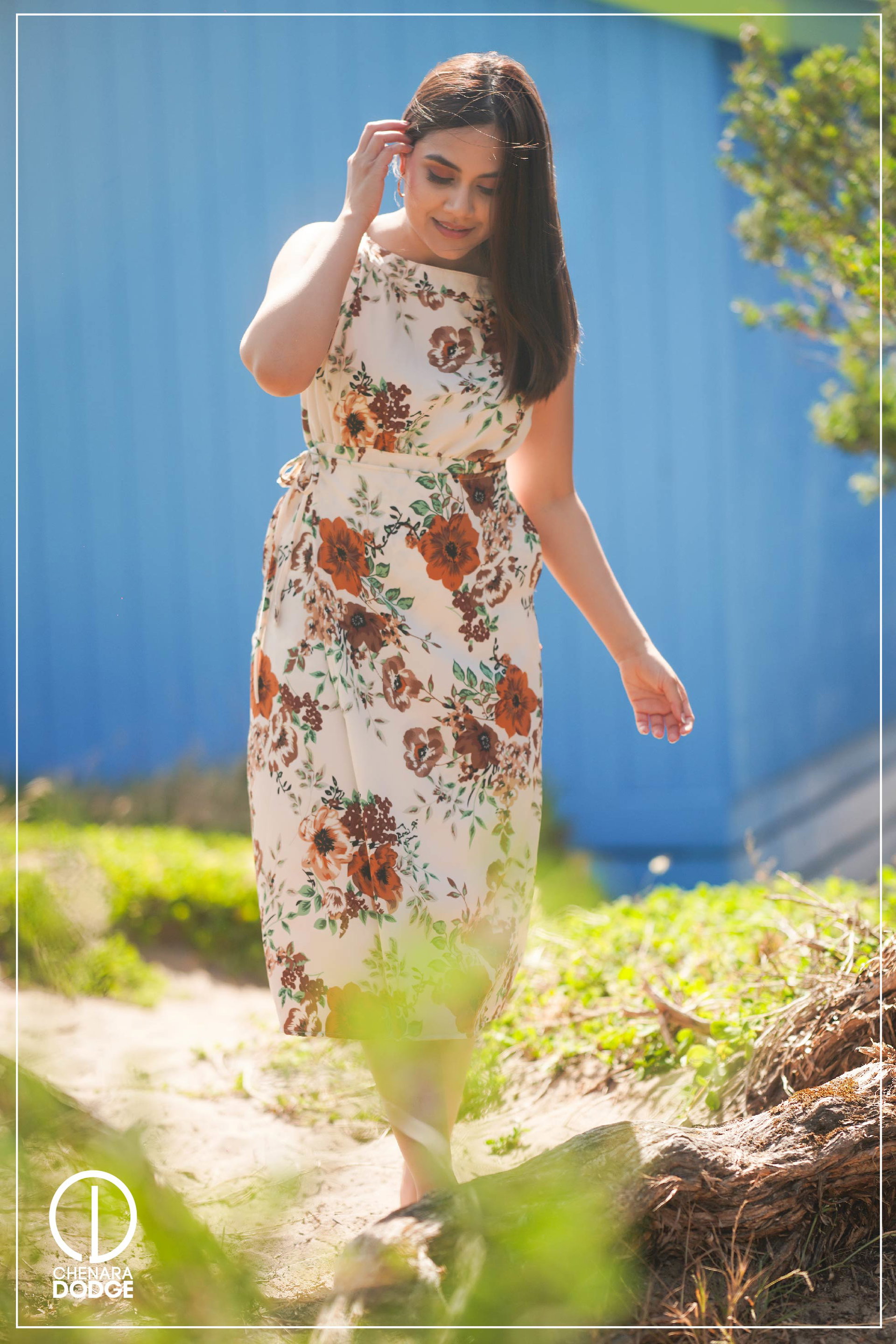 LUISA WRAP MIDI DRESS