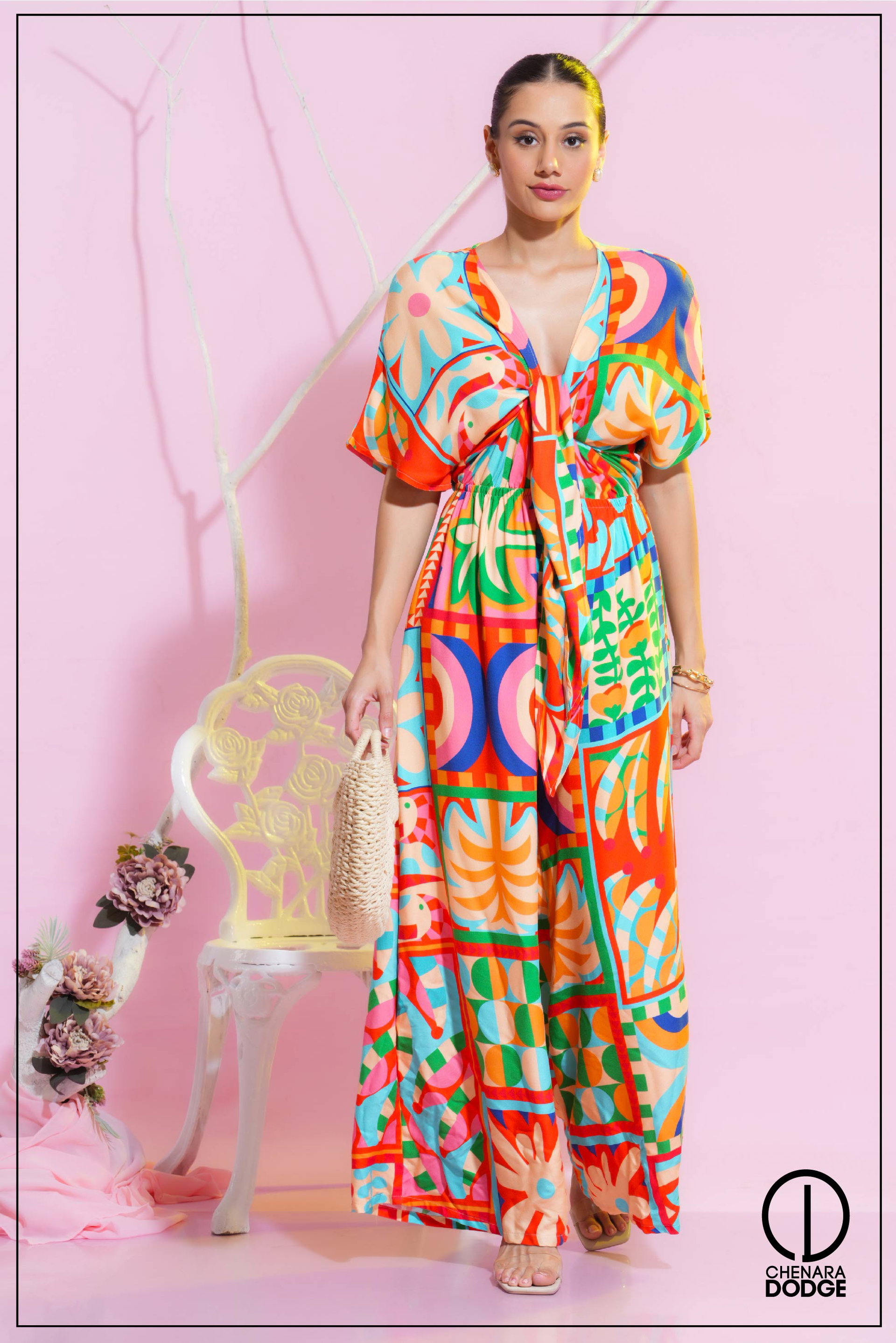 LULU  TIE UP JUMPSUIT