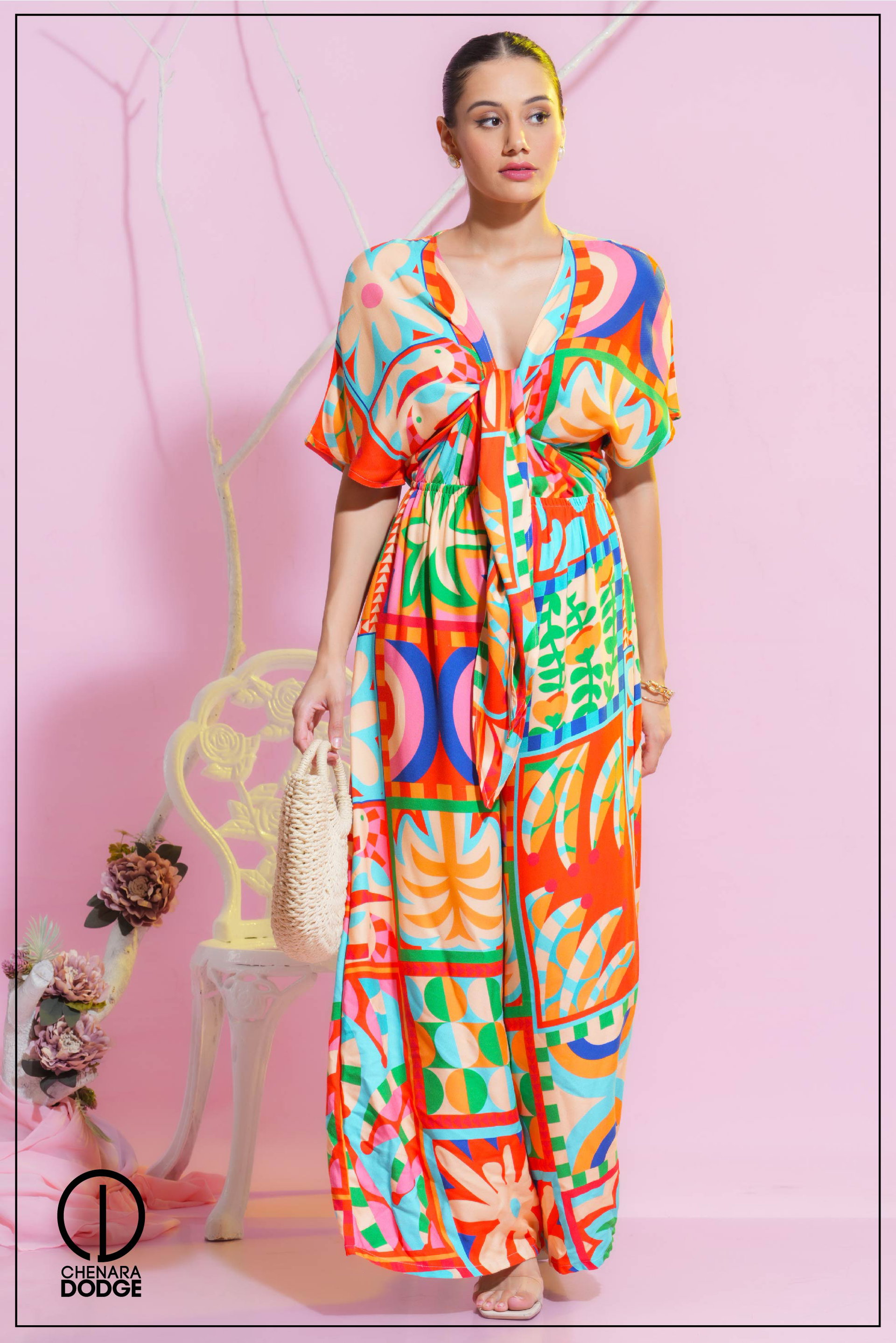 LULU  TIE UP JUMPSUIT