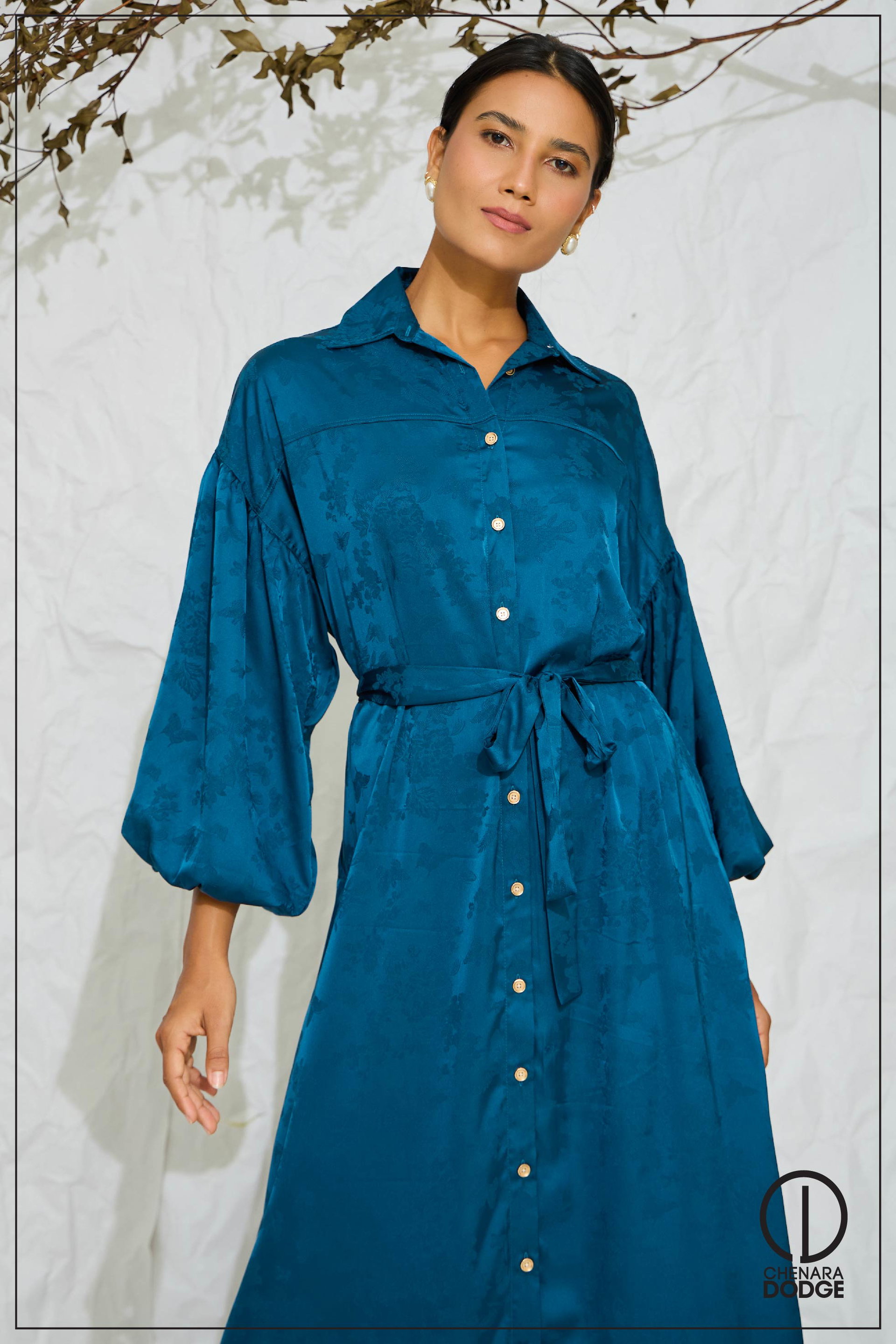 LUNA BISHOP SLEEVES MAXI DRESS