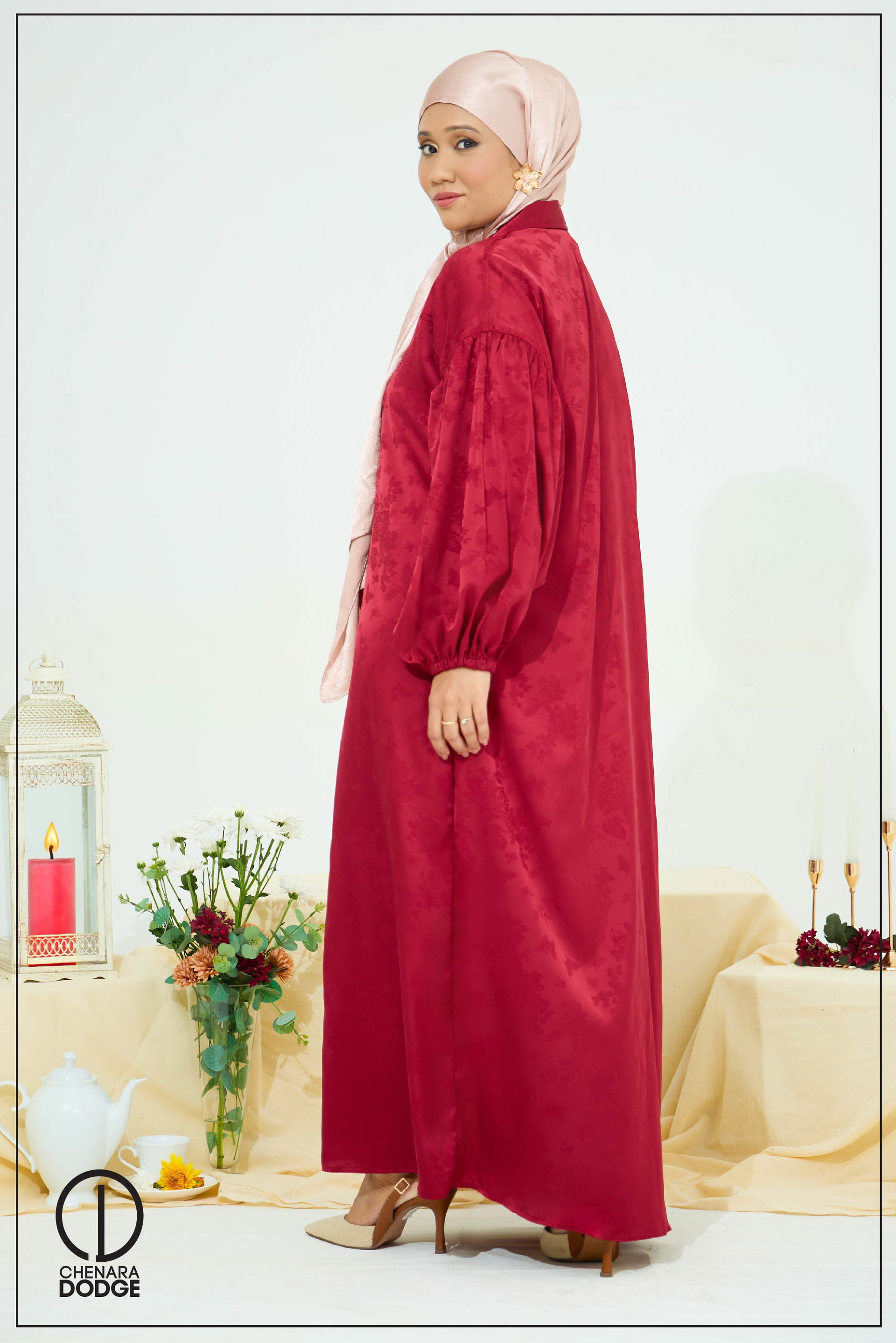 LUNA BISHOP SLEEVES MAXI DRESS