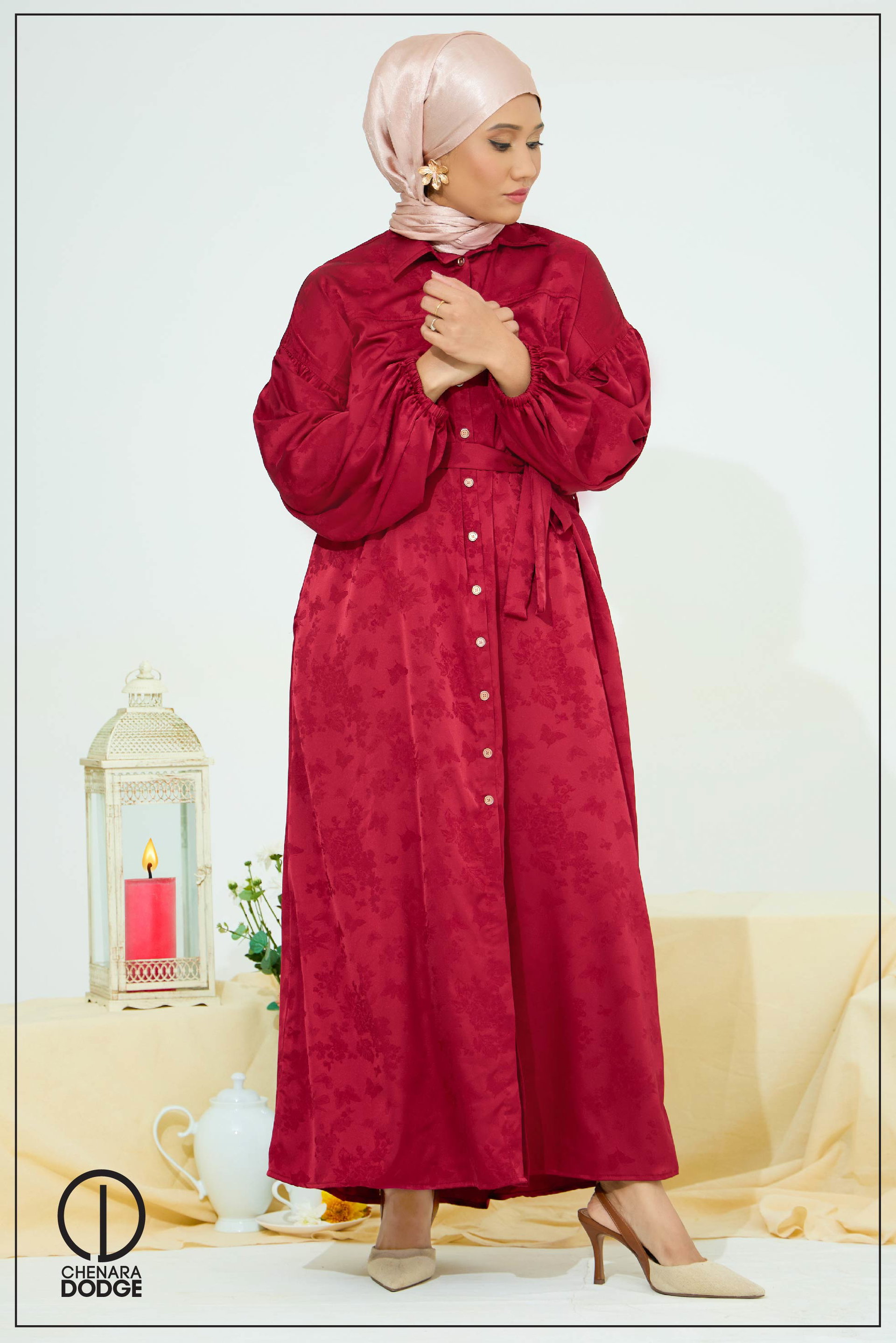 LUNA BISHOP SLEEVES MAXI DRESS
