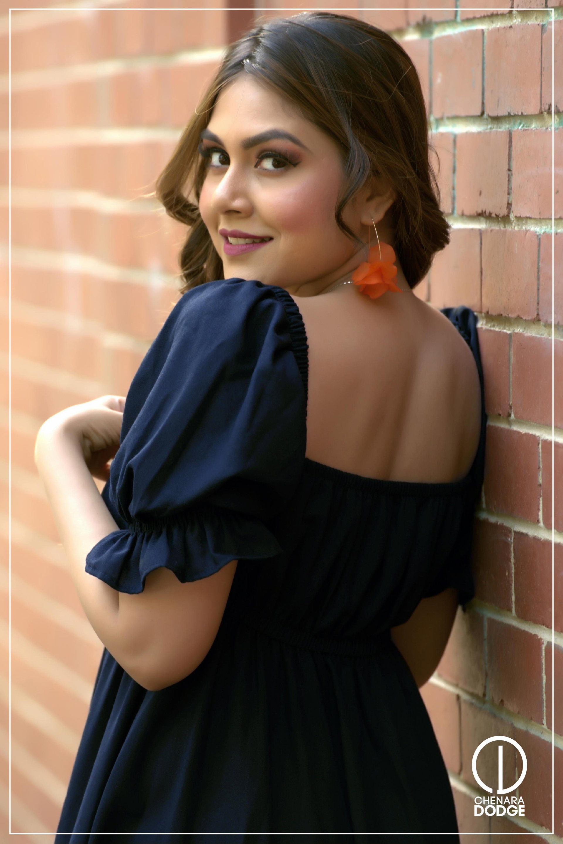 LYDIA BUSTIER MIDI DRESS