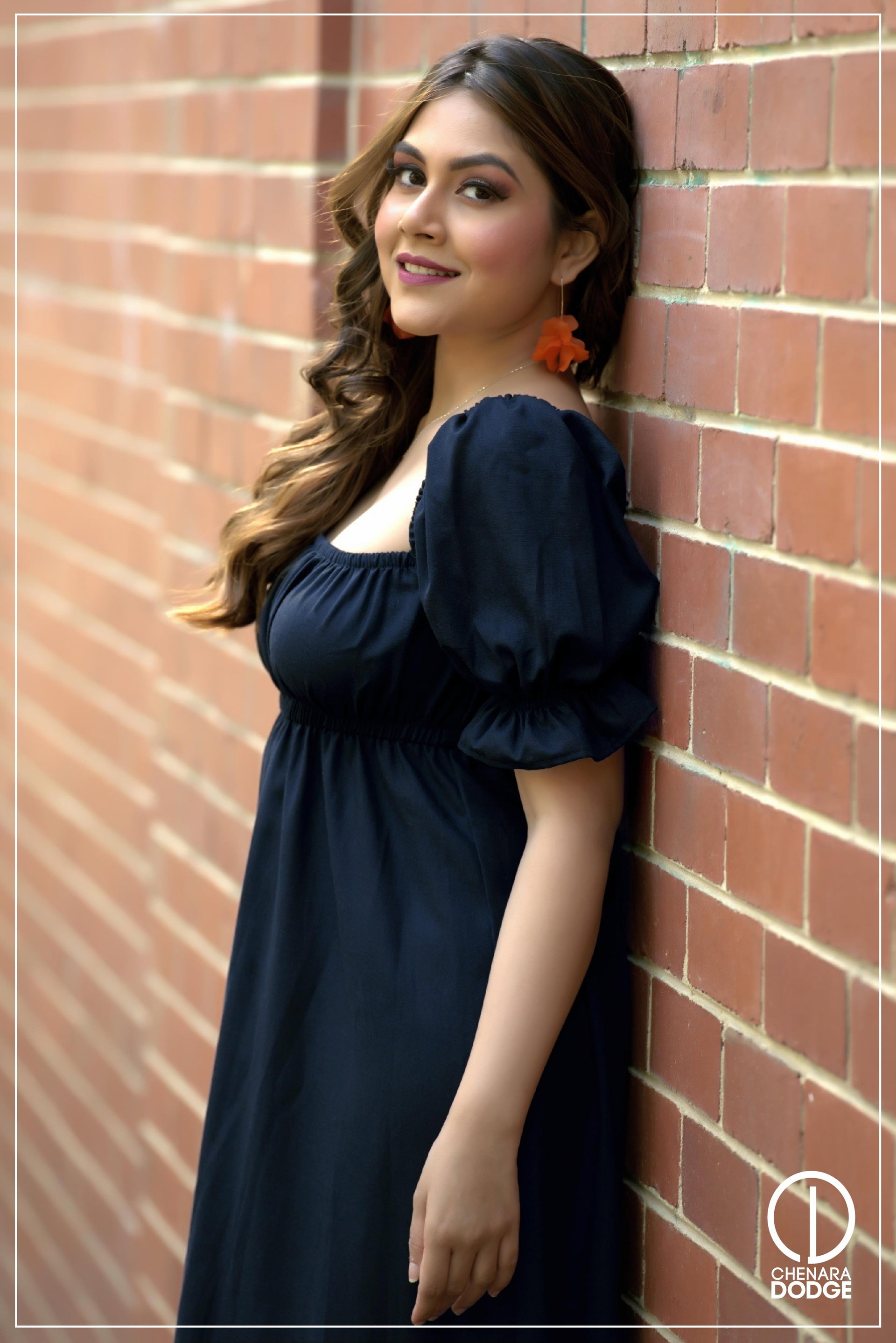 LYDIA BUSTIER MIDI DRESS