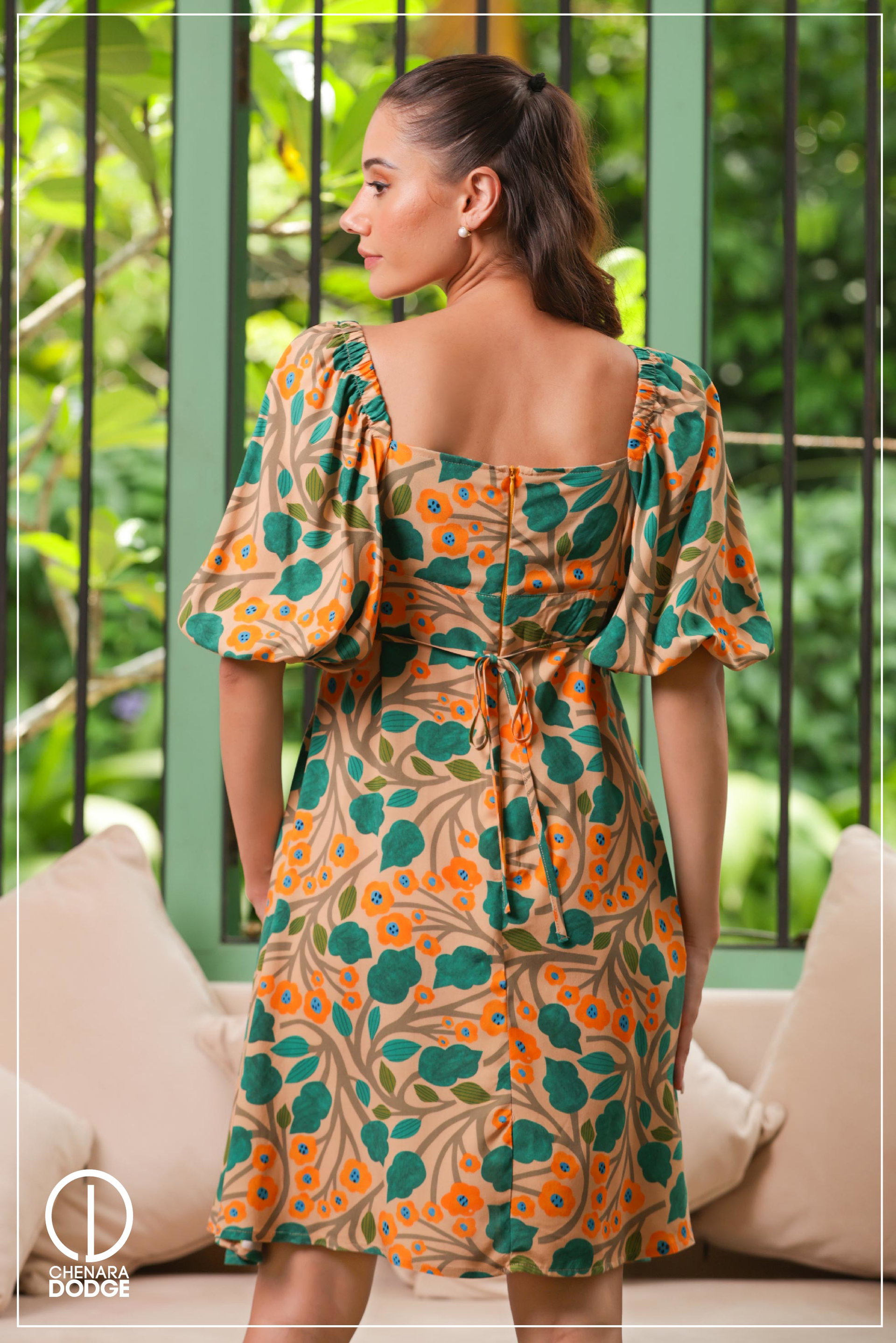 MOLLY BUSTIER TIE-UP MINI DRESS