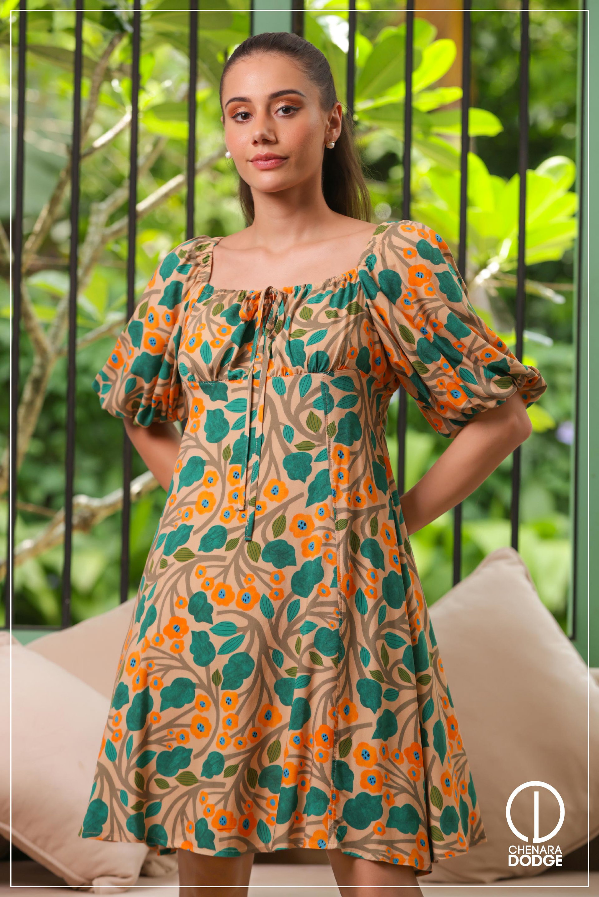 MOLLY BUSTIER TIE-UP MINI DRESS