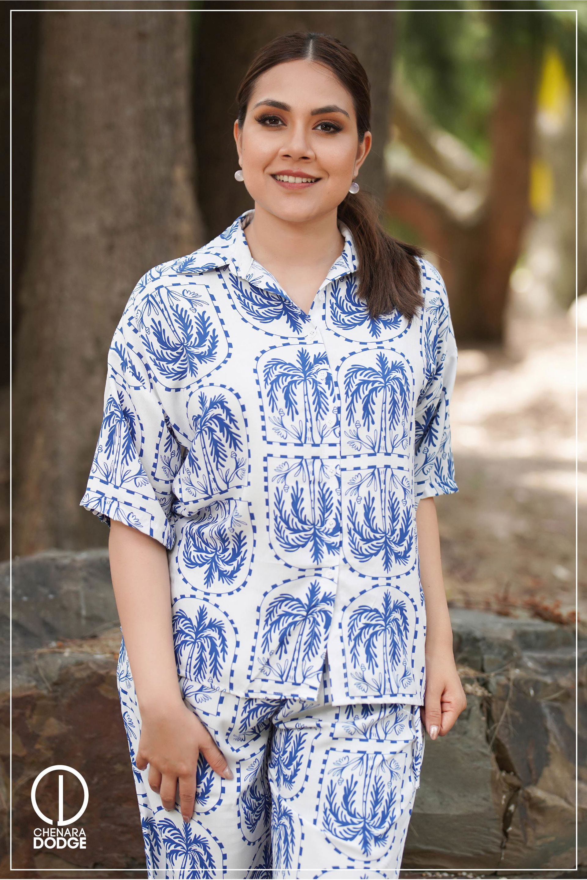 White_Blue_Printed