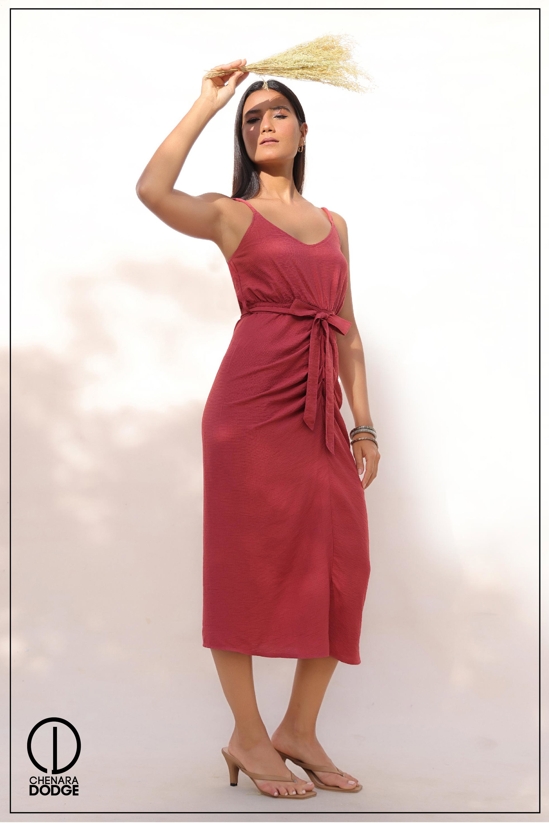 NANCY STRAPPY MIDI DRESS